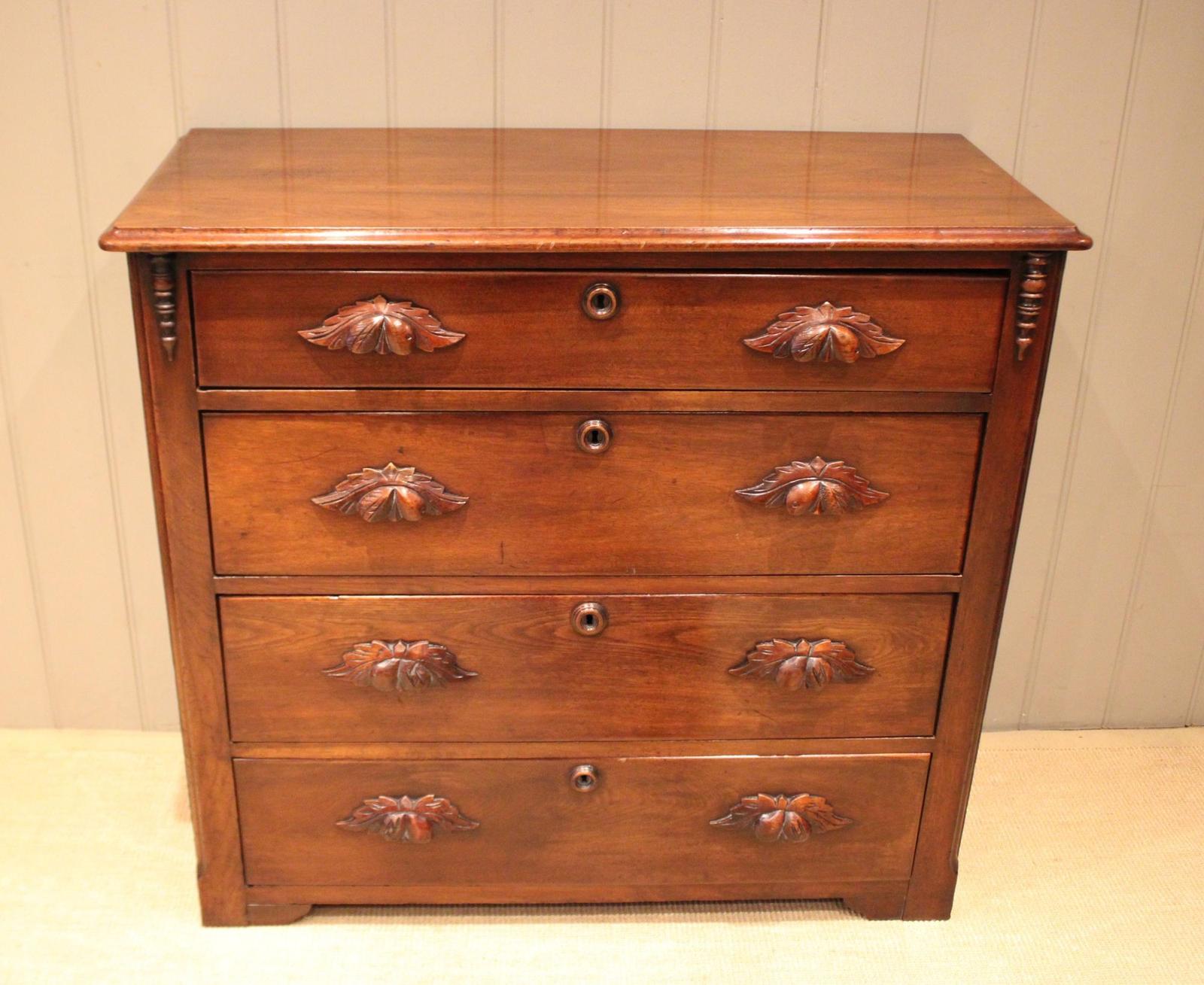 Late 19th Century Walnut Chest of Drawers (1 of 13)