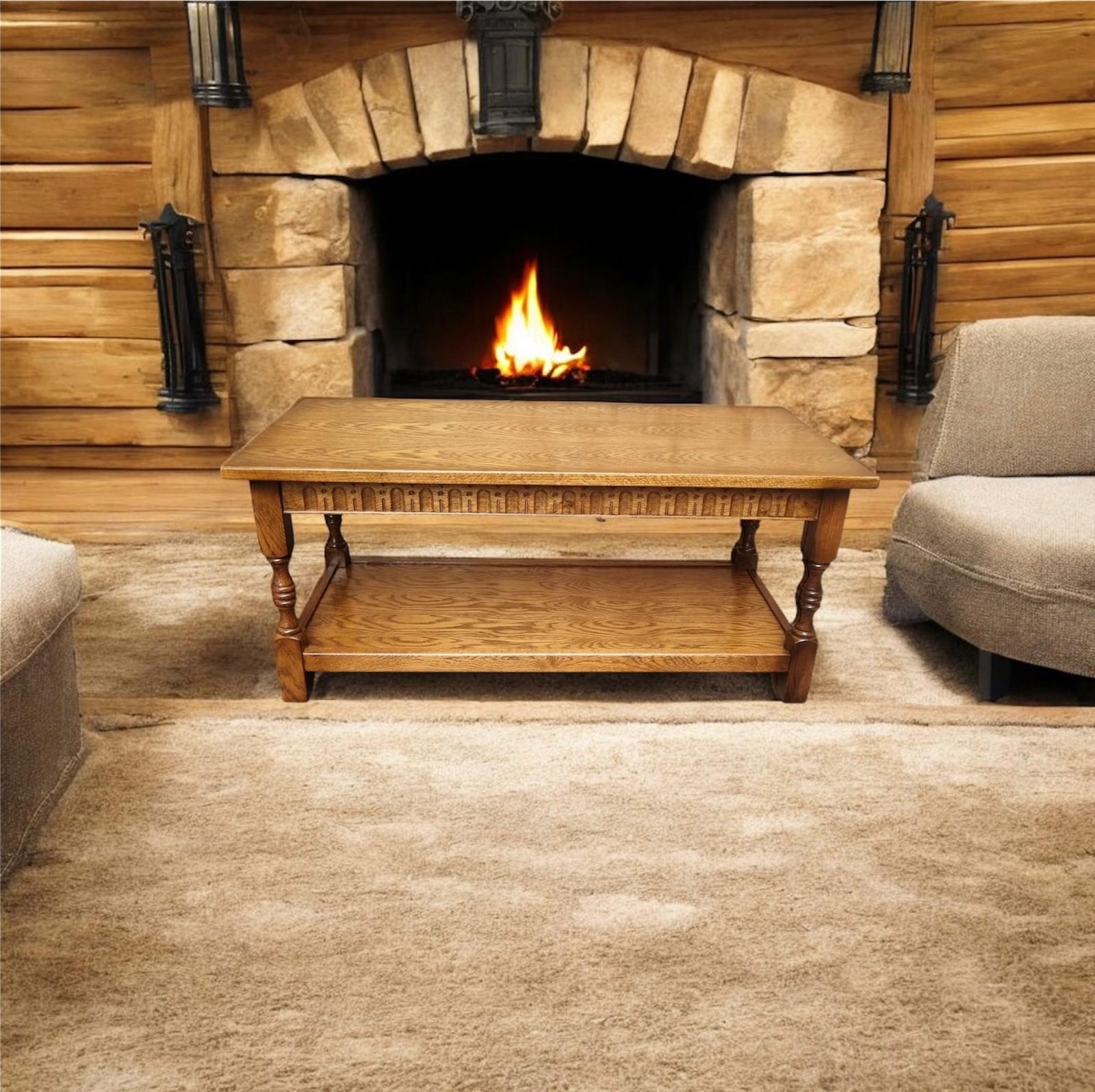 Vintage Oak Coffee Table / c.1970 / Light Oak (1 of 9)
