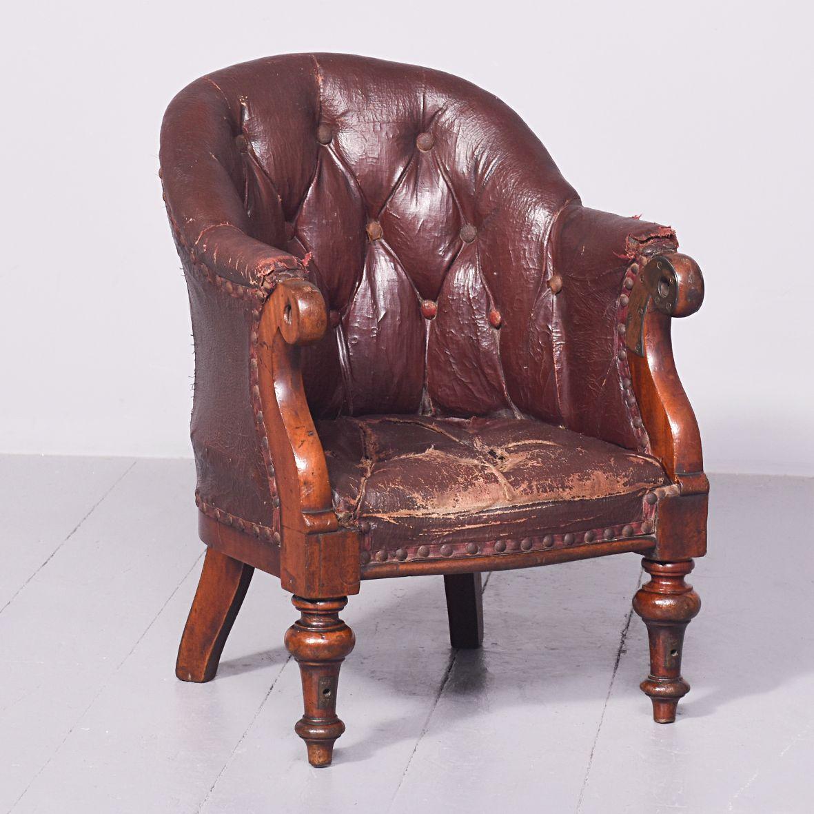 Interesting Victorian Childs Easy Chair (1 of 7)