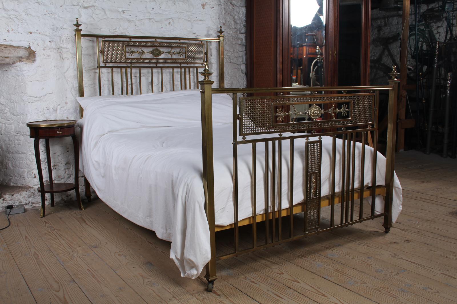 Gorgeously Detailed French All Brass Double Bed (1 of 11)