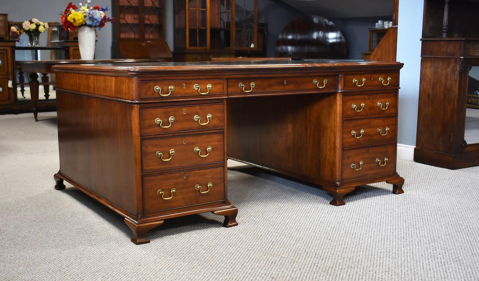 Victorian Mahogany Partners Desk (1 of 13)