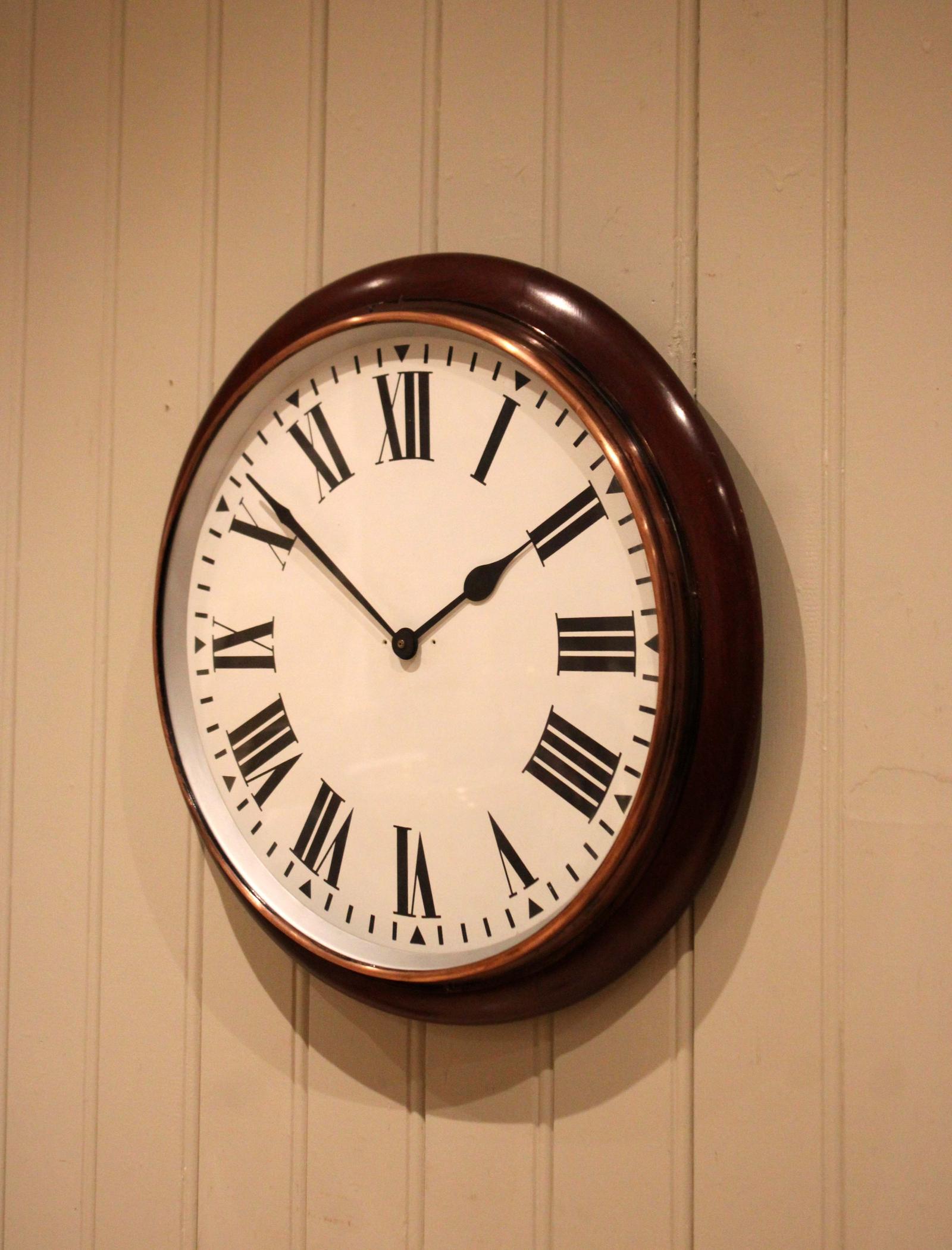 Large Mahogany GPO Wall Clock (1 of 11) Large Mahogany GPO Wall Clock (1 of 11)