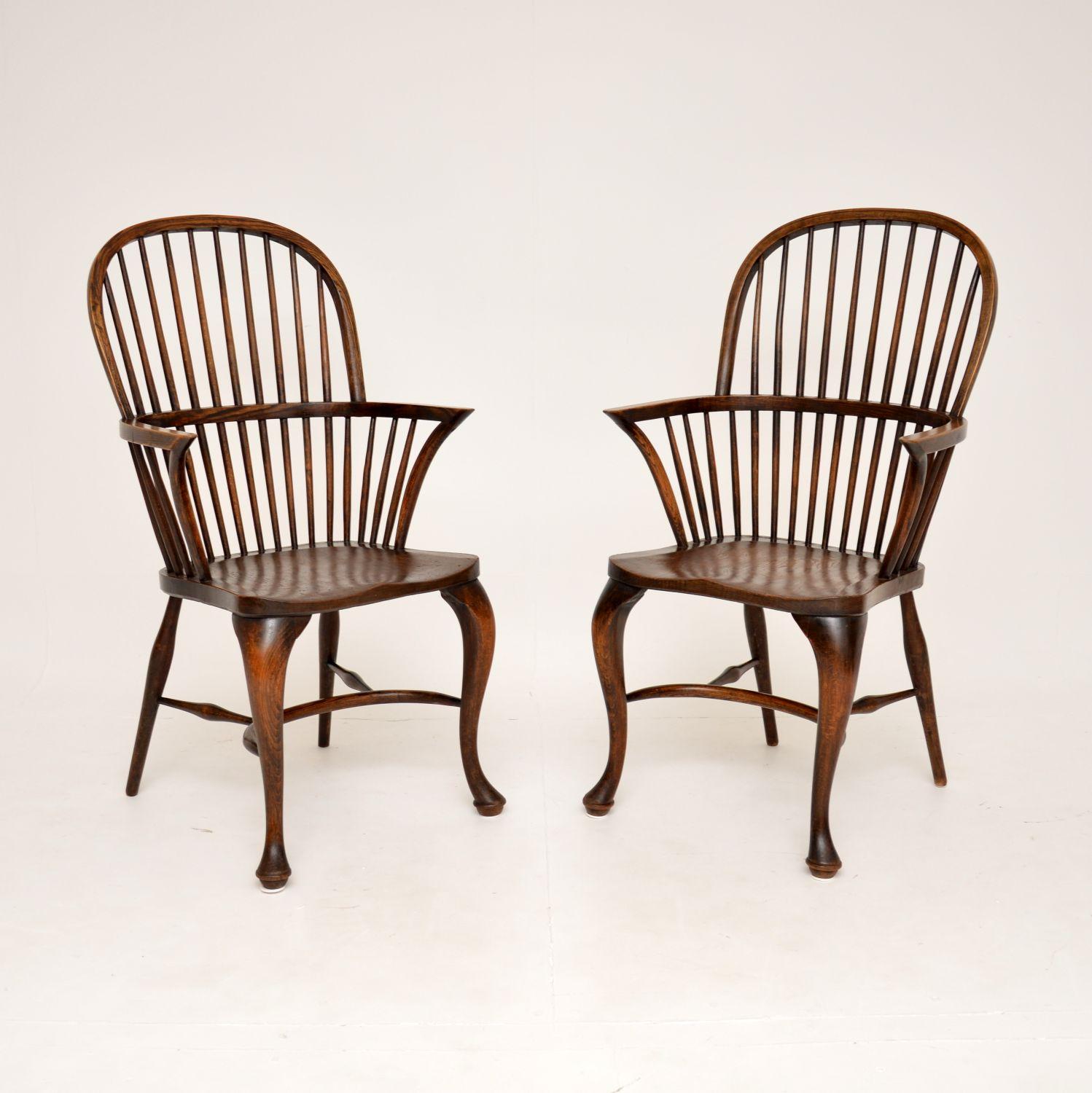 Pair of Antique Elm & Oak Windsor Armchairs (1 of 12) Pair of Antique Elm & Oak Windsor Armchairs (1 of 12)