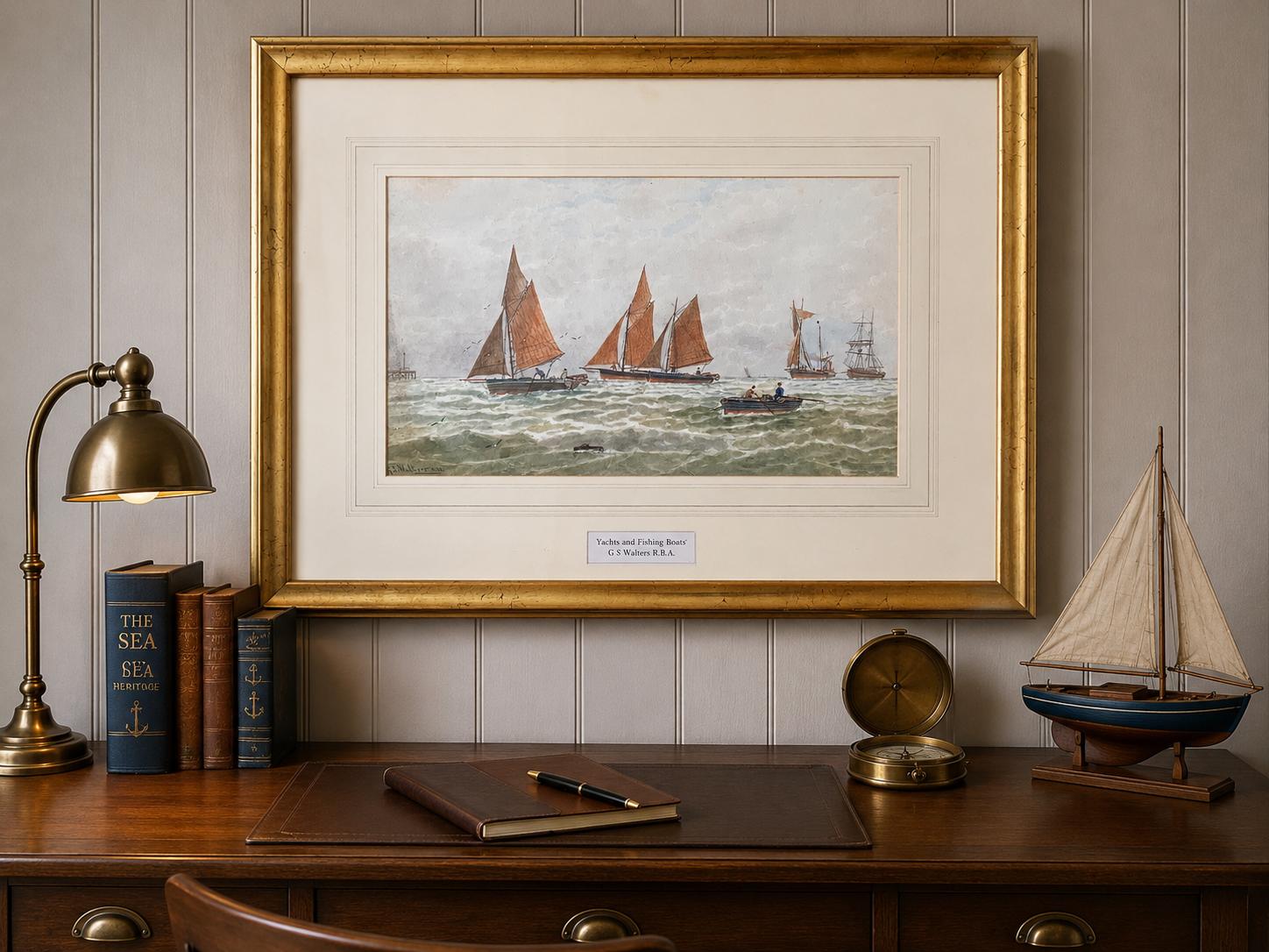 Seascape Sailing Watercolour Painting by George Stanfield Walters (1838-1924) (1 of 13) Seascape Sailing Watercolour Painting by George Stanfield Walters (1838-1924) (1 of 13)