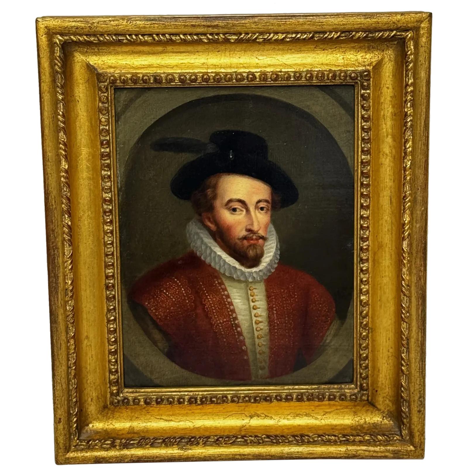 Historic Oil Painting Sir Walter Raleigh Follower Hans Holbein (1 of 44)