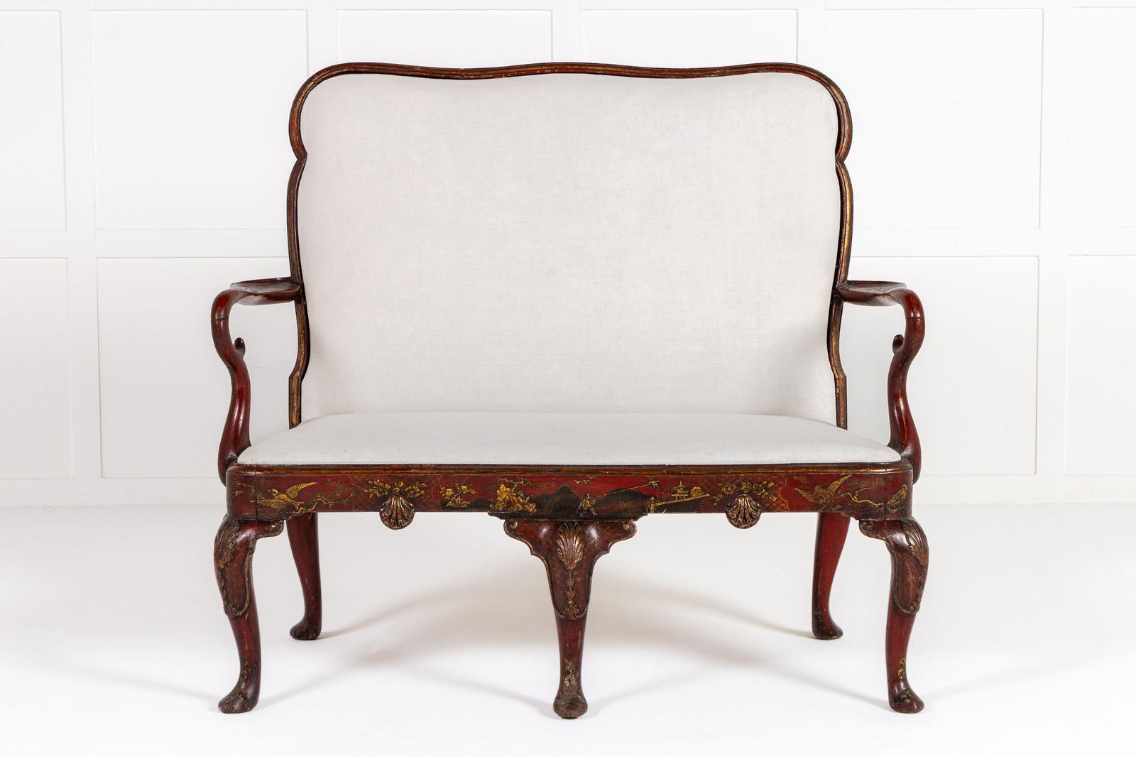 1930s Decorative English Japanned Settee (1 of 11)