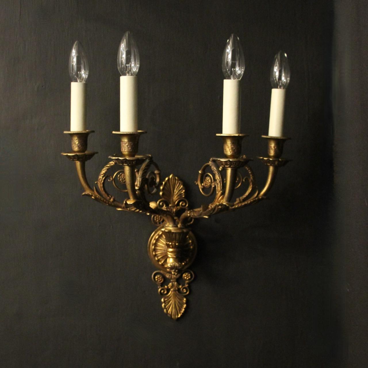 French Single Bronze Antique Wall Sconce (1 of 10)