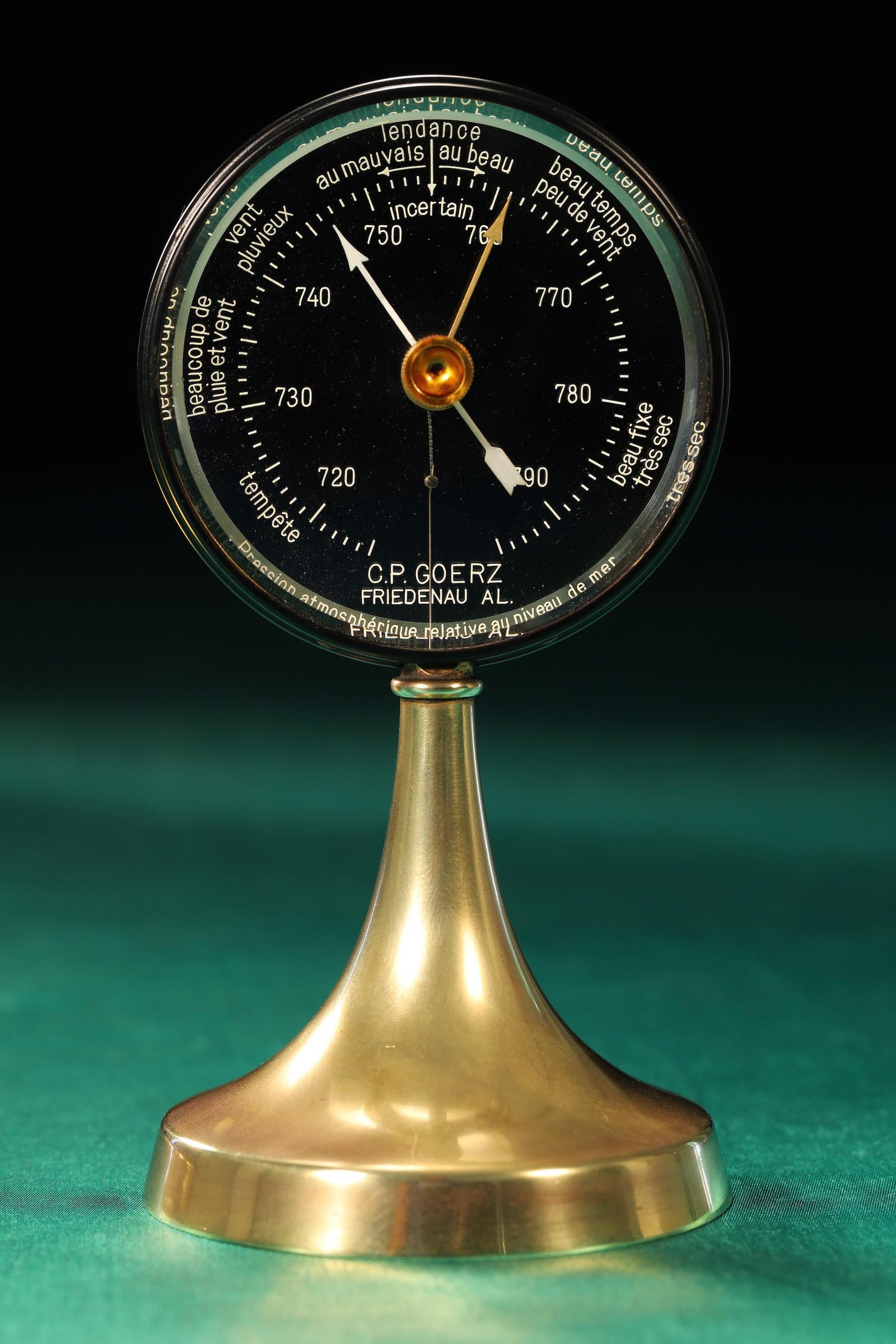 Antique Aneroid Mystery Barometer by C.P. Goerz No 15985 c.1925