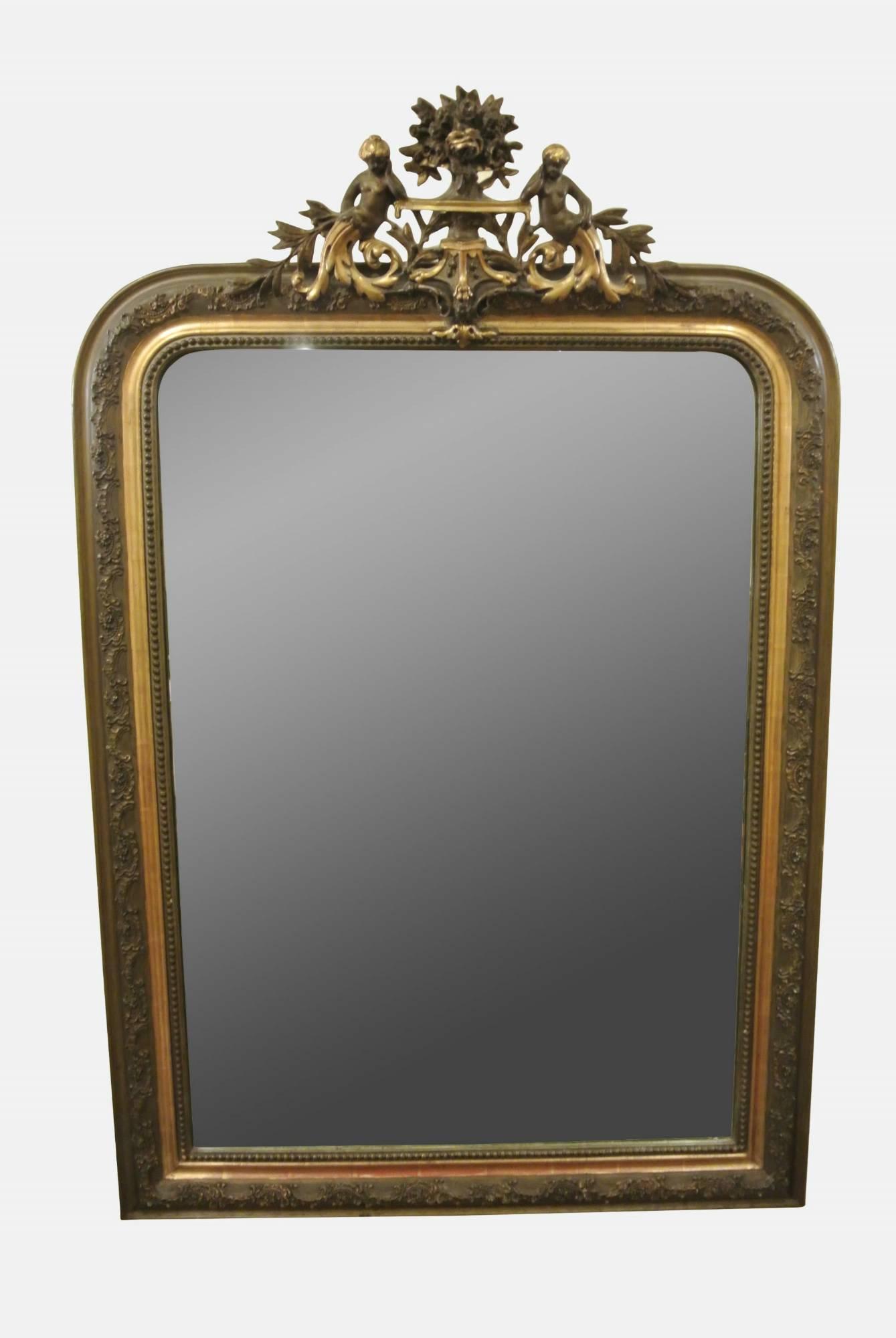 Ornate Giltwood Overmantel Mirror c.1880 (1 of 1) Ornate Giltwood Overmantel Mirror c.1880 (1 of 1)