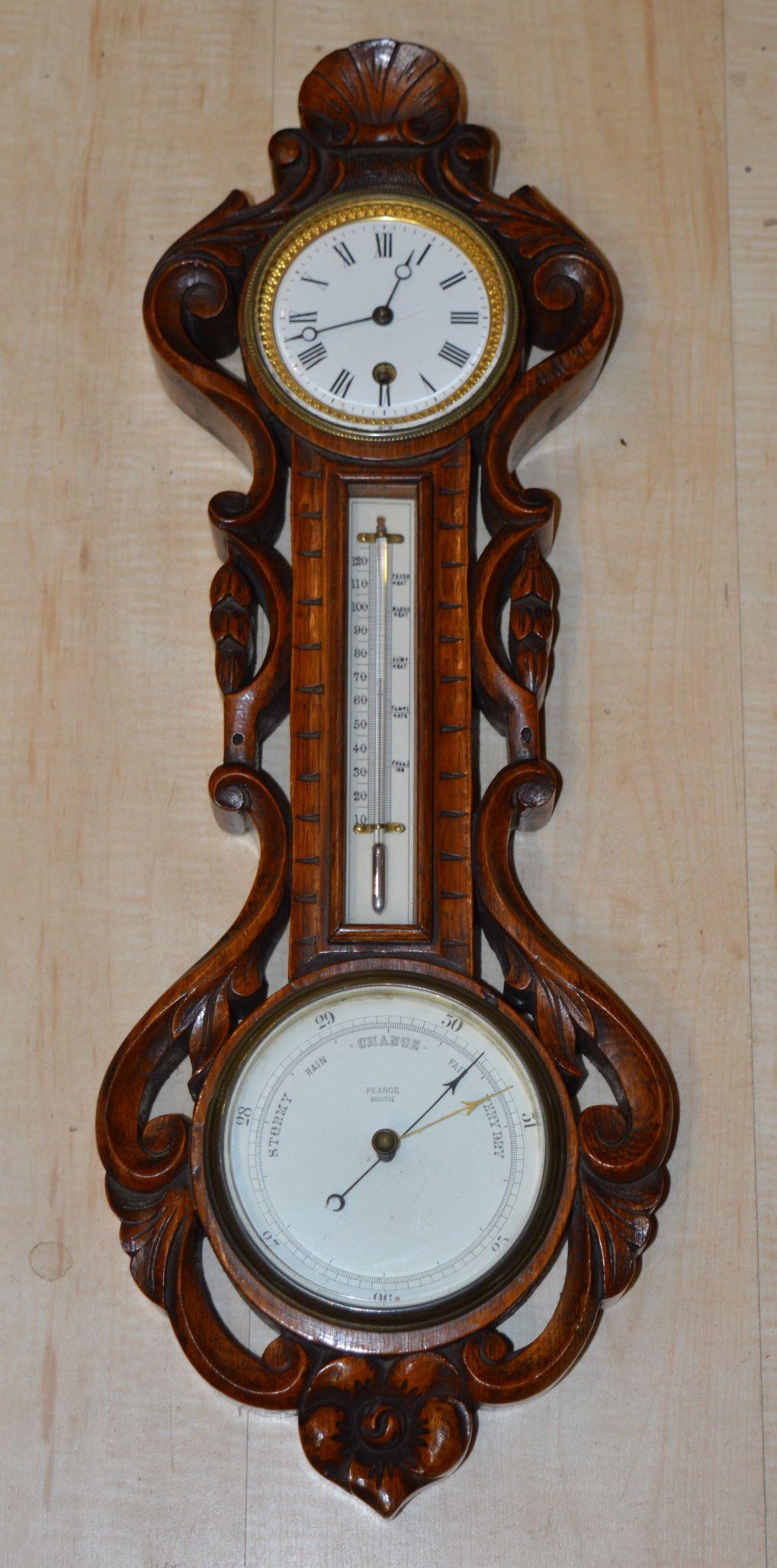 Victorian Wall Clock Barometer (1 of 3) Victorian Wall Clock Barometer (1 of 3)