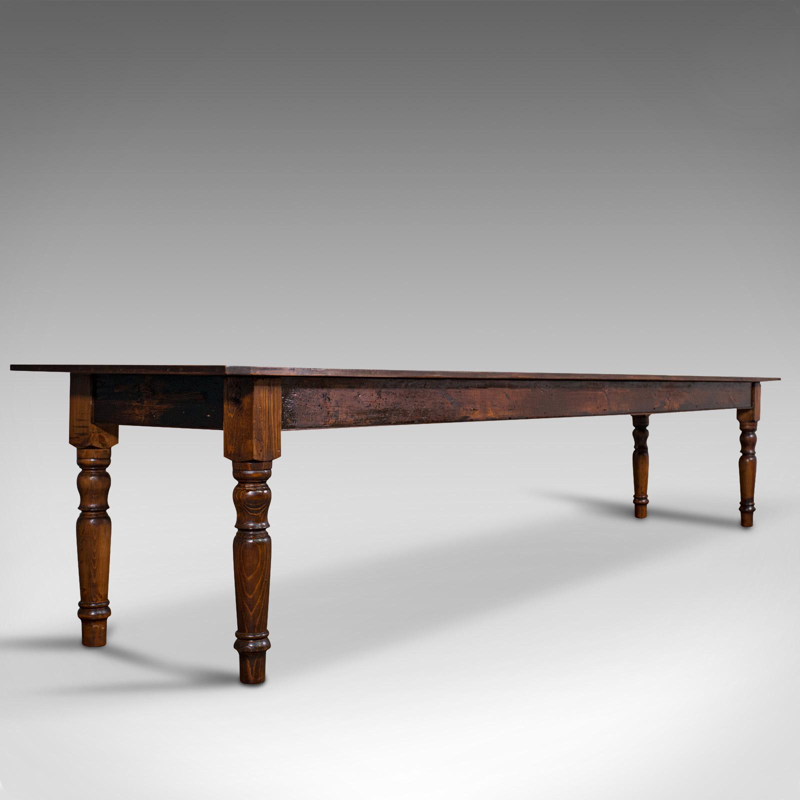 Very Large 13' Antique Dining Table, English, Pine, Country House, Victorian (1 of 12) Very Large 13' Antique Dining Table, English, Pine, Country House, Victorian (1 of 12)