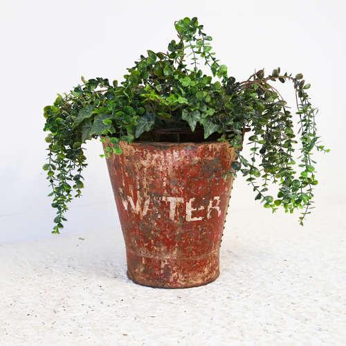 Original Vintage Metal Fire Bucket with Great Character & Patina (1 of 7)