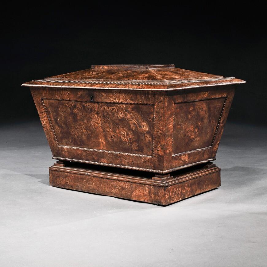 George IV Pollard Oak Sarcophagus Shaped Cellarette (1 of 8)