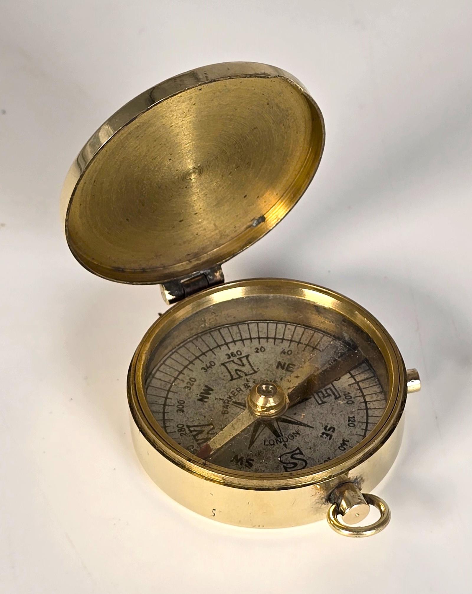 A Fine Brass Pocket Compass by Barker and Sons of London (1 of 7) A Fine Brass Pocket Compass by Barker and Sons of London (1 of 7)