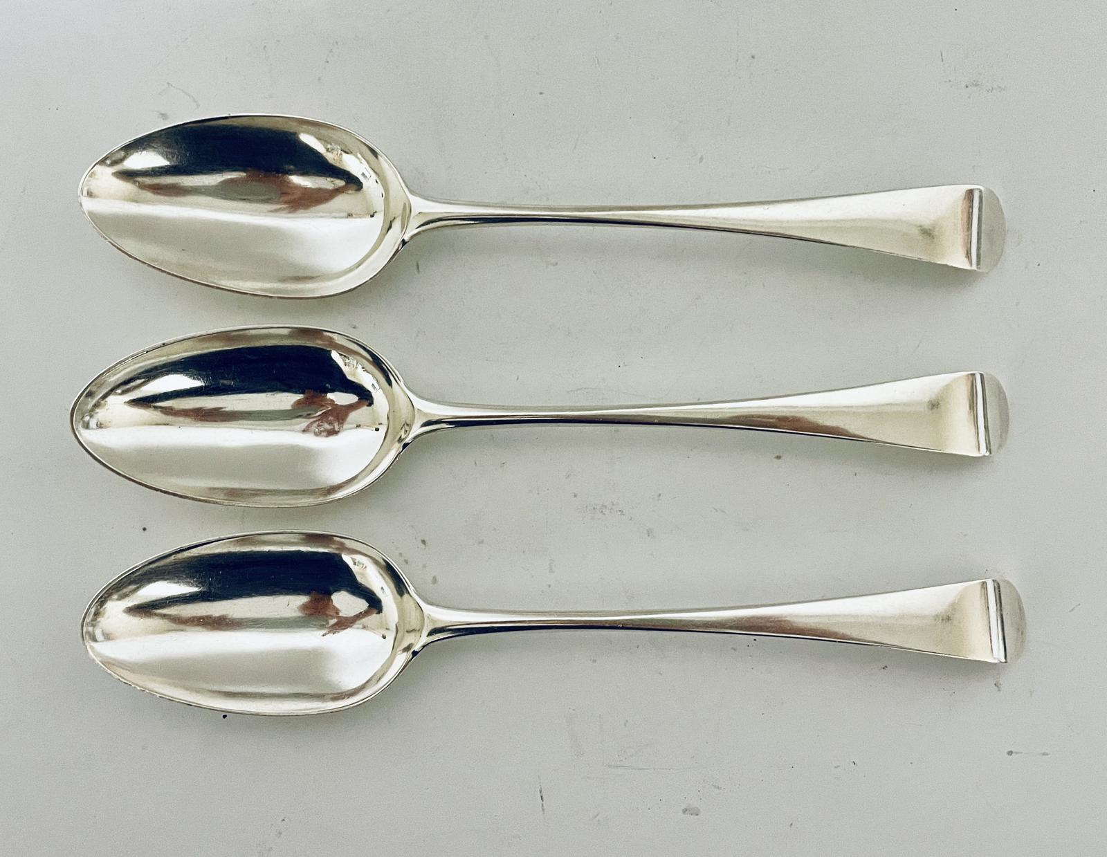 Set of 3 18th Century Silver Serving Spoons (1 of 10) Set of 3 18th Century Silver Serving Spoons (1 of 10)