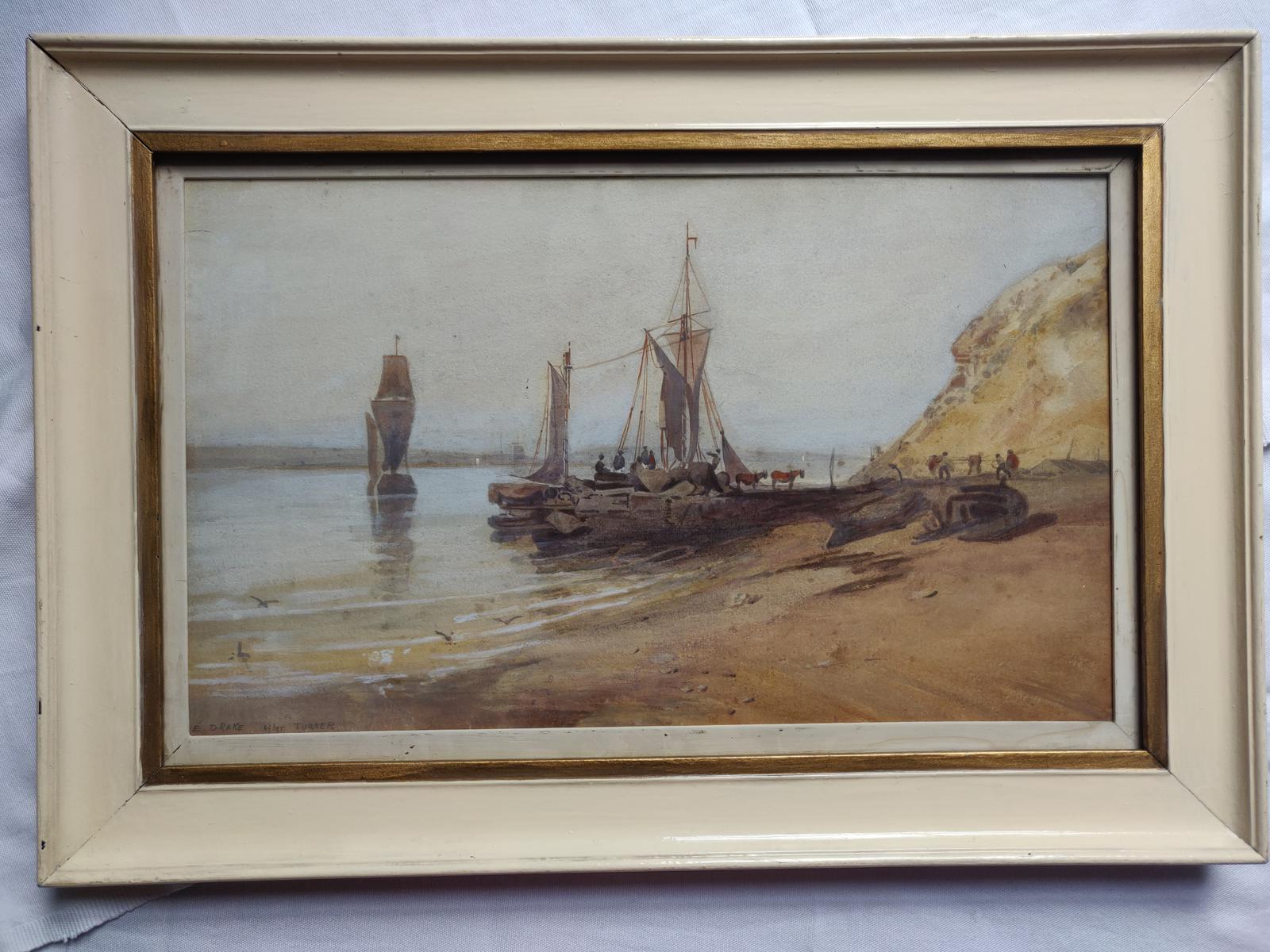 Original Watercolour Painting Signed 'Drake After Turner - Early 20th Century (1 of 9)