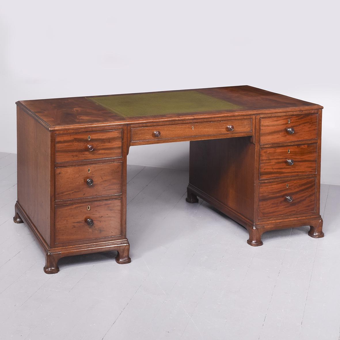 Large Mahogany Writing Desk by Whytock & Reid of Edinburgh (1 of 10)