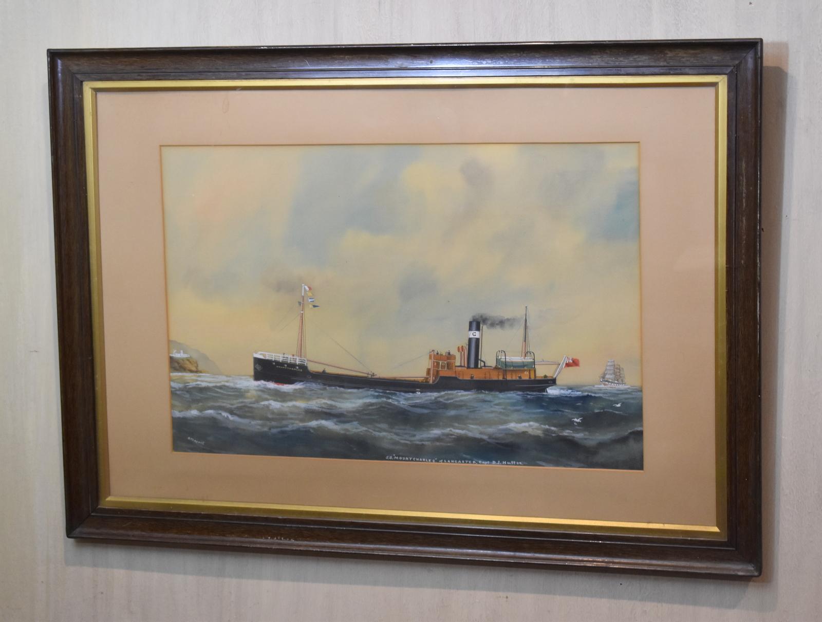 Ship Gouache & Watercolour by Reuben Chappell (1 of 7) Ship Gouache & Watercolour by Reuben Chappell (1 of 7)