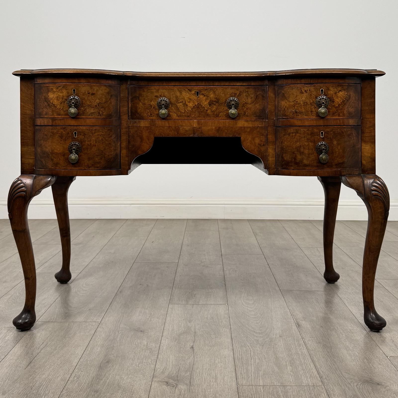 Antique 20th Century Edwardian Writing Table In Burr Walnut (1 of 11) Antique 20th Century Edwardian Writing Table In Burr Walnut (1 of 11)