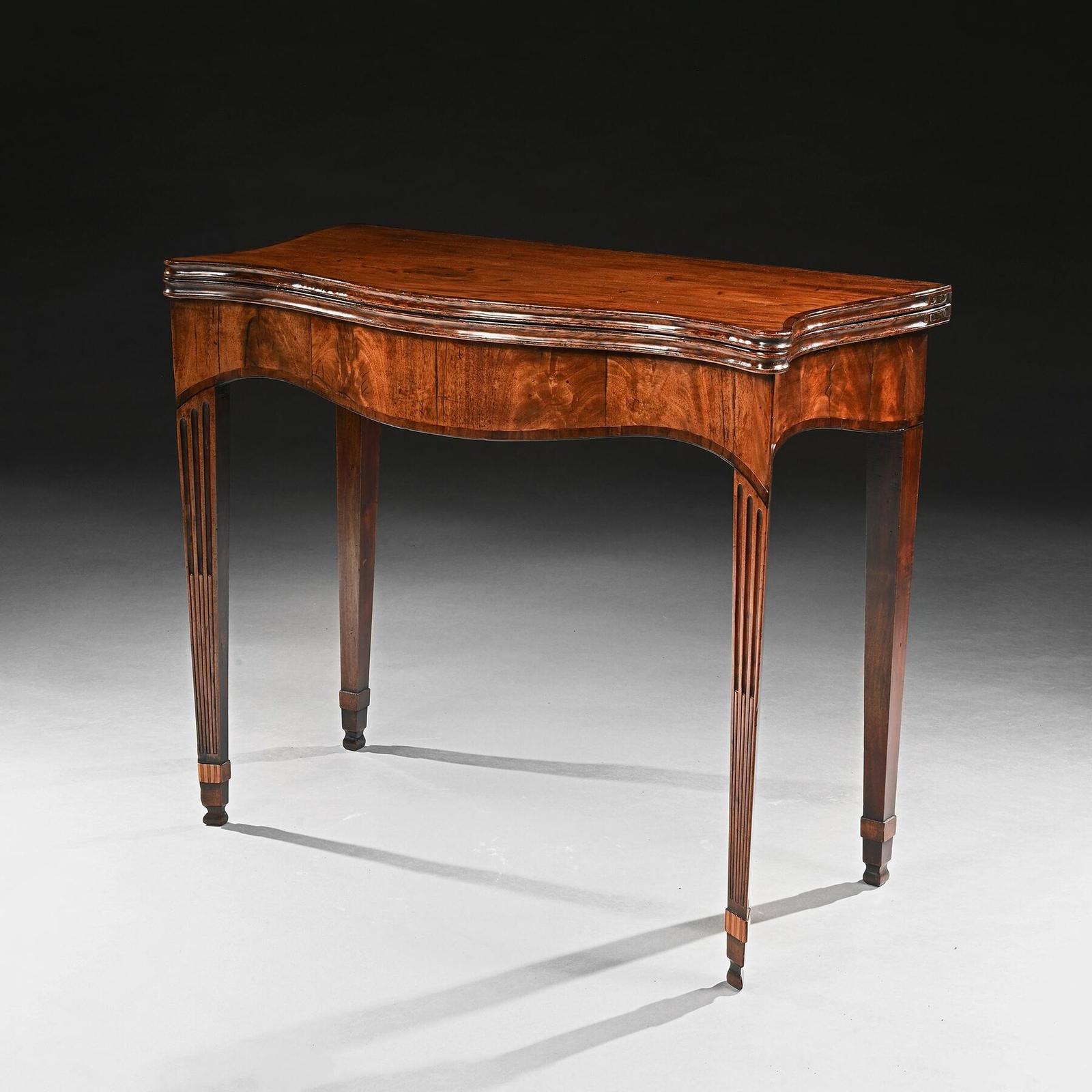 George III Mahogany Serpentine Tea Table of Exceptional Colour and Patination (1 of 7)