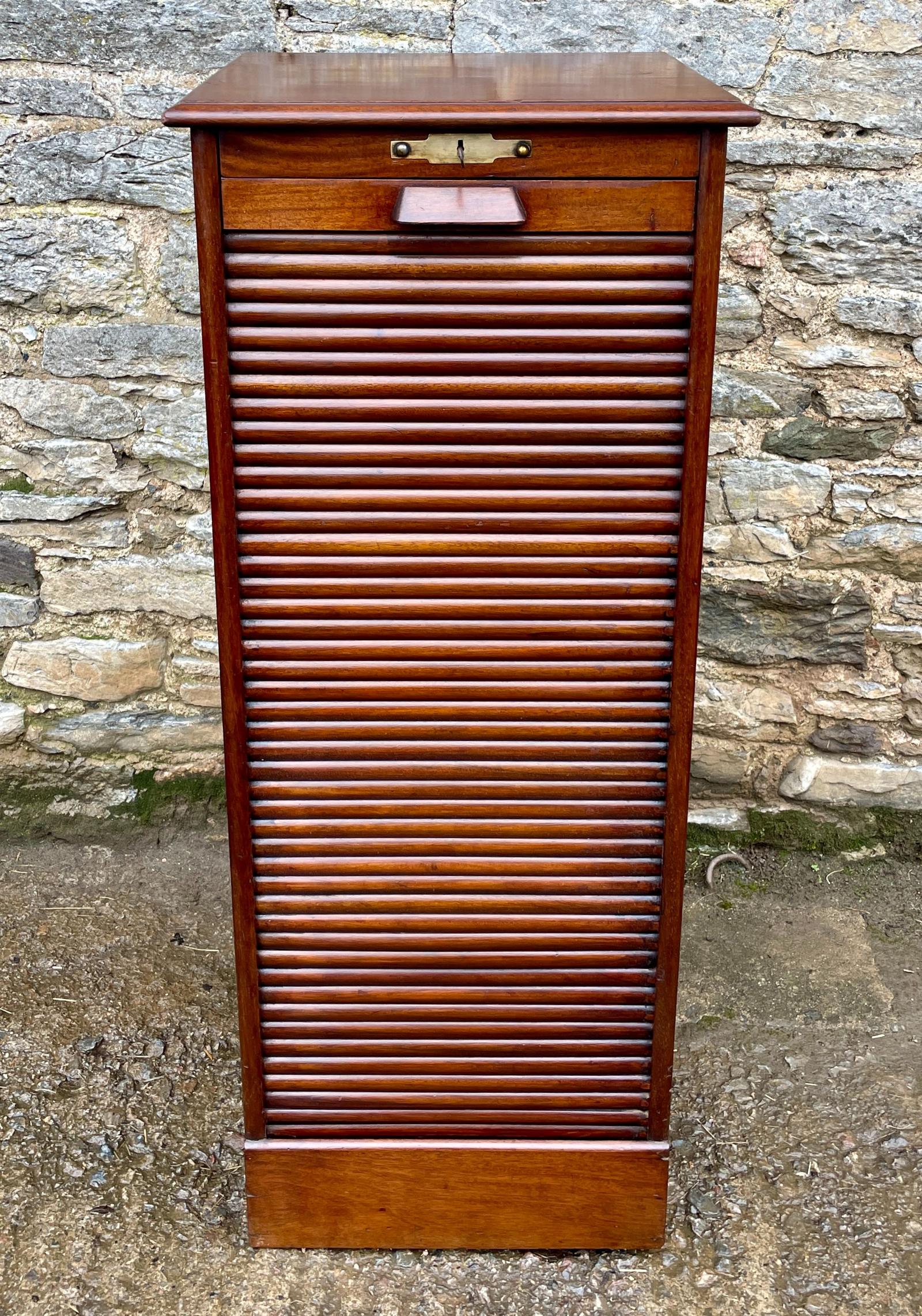 Antique Mahogany Tambour Filing Cabinet (1 of 19) Antique Mahogany Tambour Filing Cabinet (1 of 19)