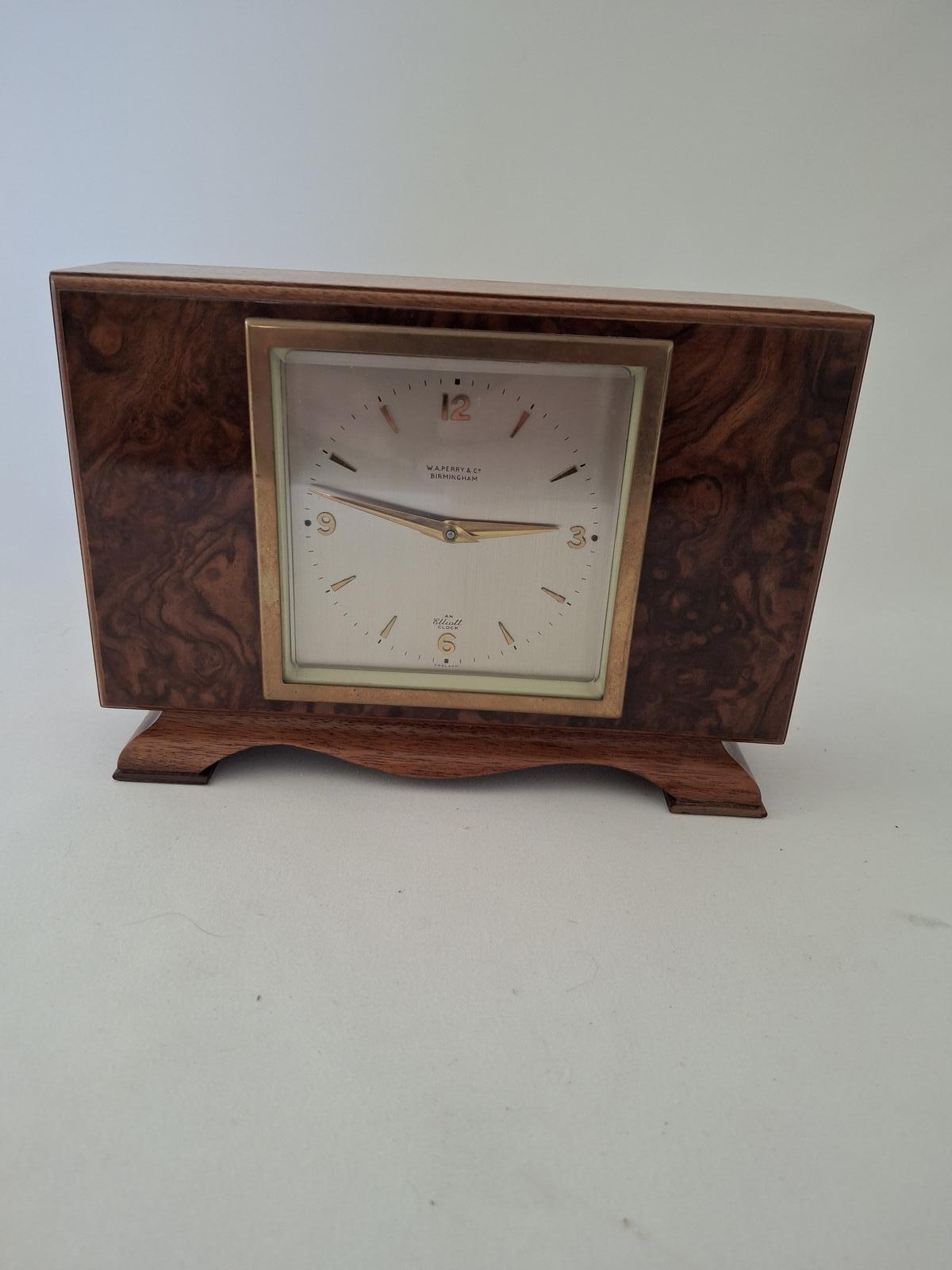 Burr Walnut Desk / Mantel Clock (1 of 5)