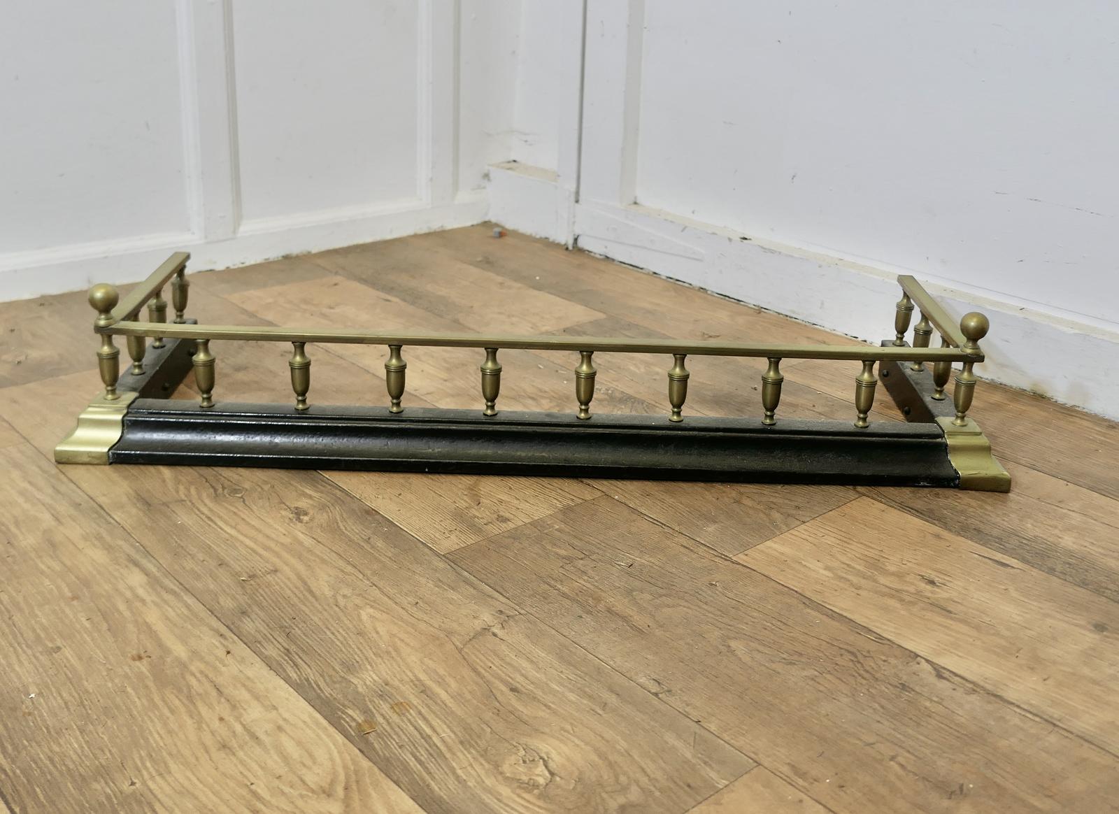 Victorian Brass & Iron Fender (1 of 5)