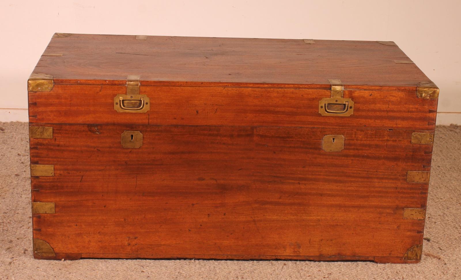 19th Century Camphor Wood Marine / Campaign Chest with Double Locks (1 of 13) 19th Century Camphor Wood Marine / Campaign Chest with Double Locks (1 of 13)