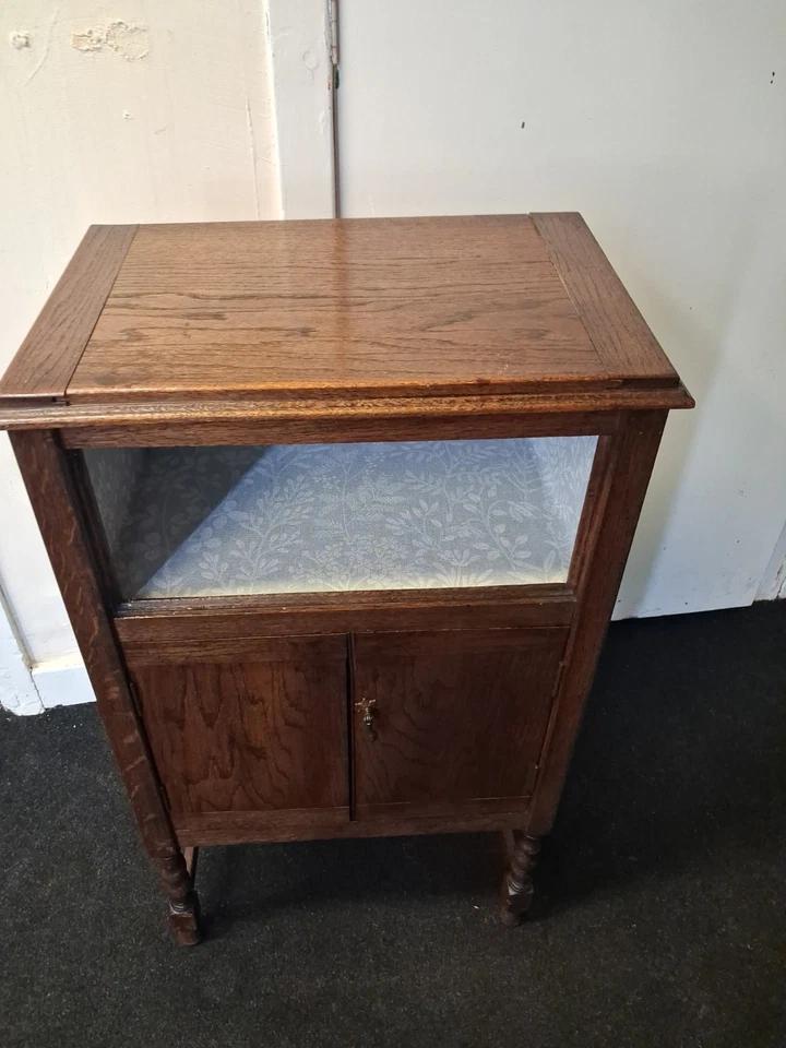 Antique Oak Gramophone Cabinet Repurposed as Drinks Book Storage Table (1 of 6) Antique Oak Gramophone Cabinet Repurposed as Drinks Book Storage Table (1 of 6)