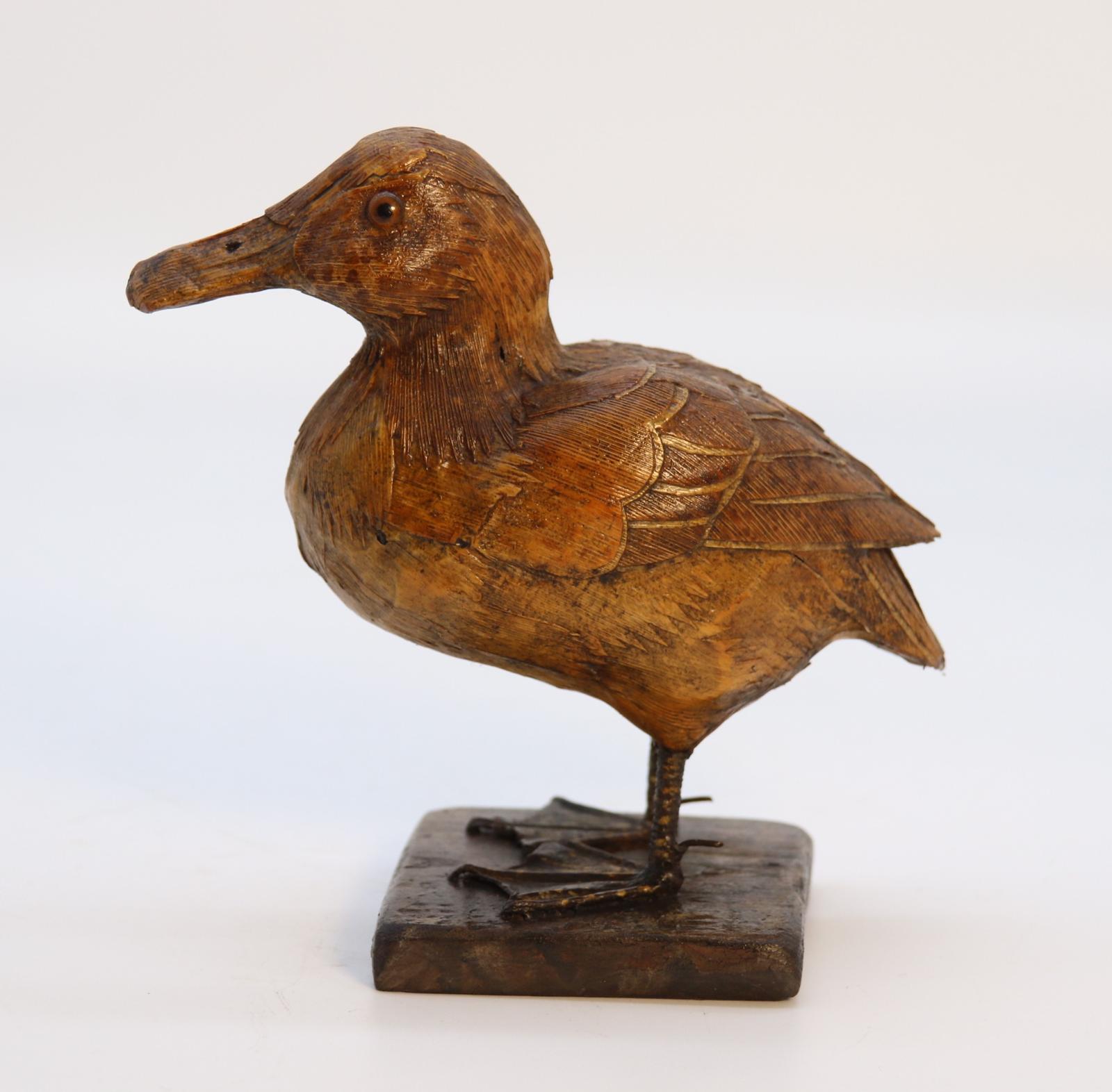 A Rare Folk Art Straw Work Study of a Duckling (1 of 17)