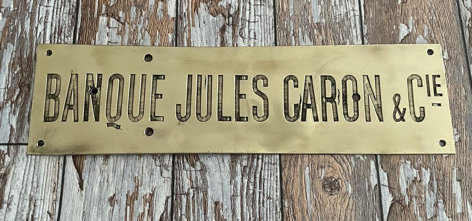 French Bank Plaque (1 of 2)