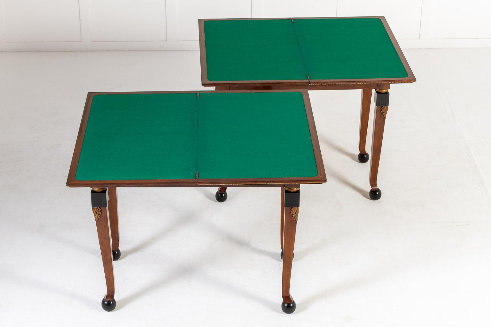 Pair of 19th Century Italian Walnut Card Tables (1 of 10) Pair of 19th Century Italian Walnut Card Tables (1 of 10)