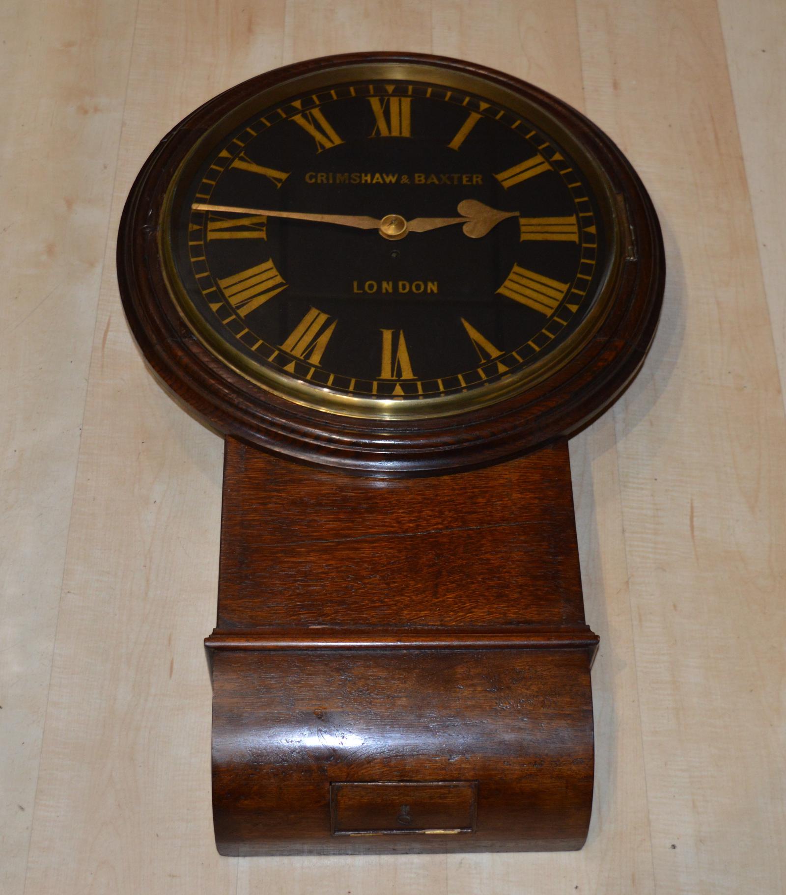 Grimshaw & Baxter London Large Fusee Dropdial Wall Clock (1 of 6) Grimshaw & Baxter London Large Fusee Dropdial Wall Clock (1 of 6)