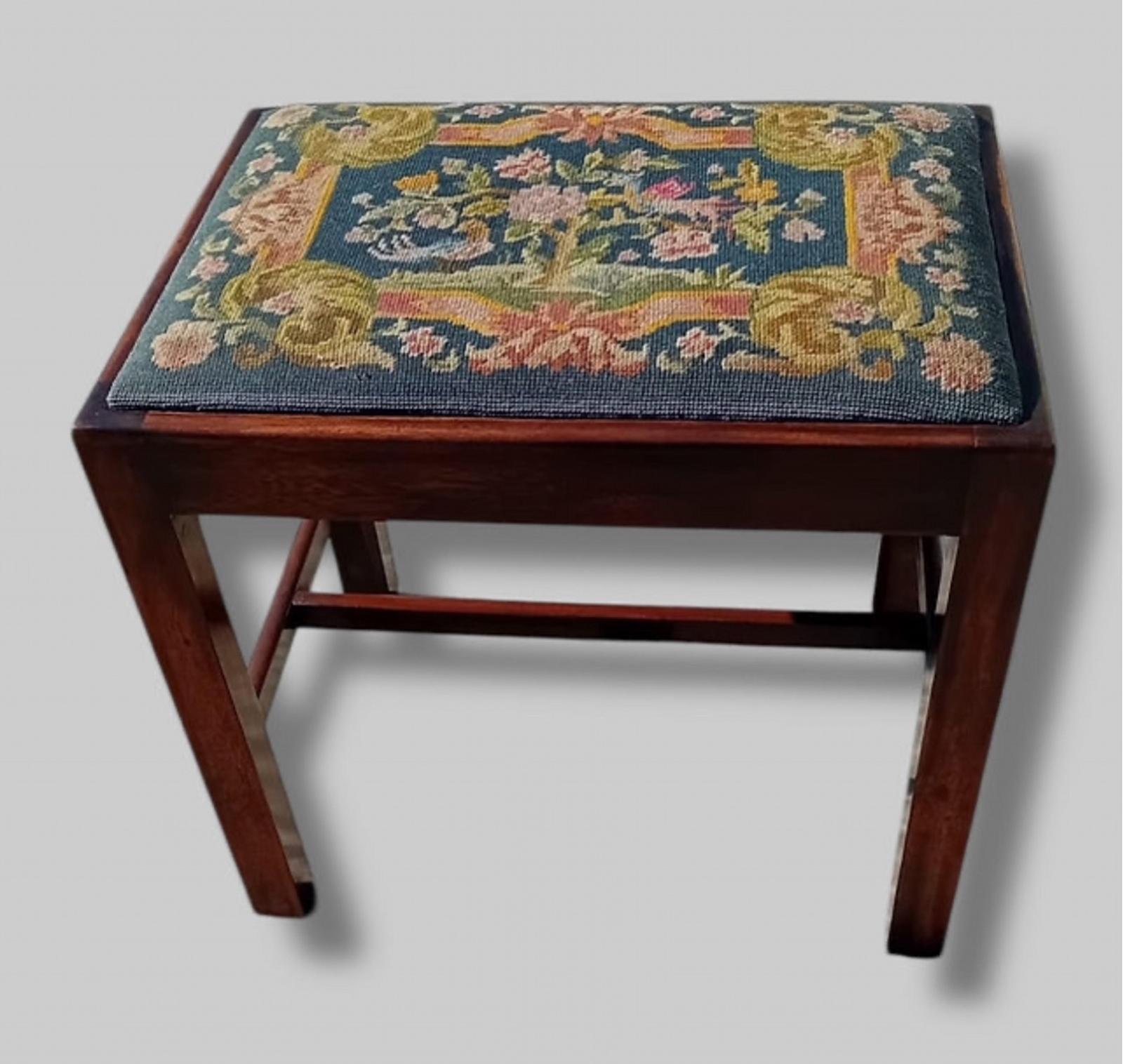 19th Century Mahogany Stool (1 of 5)