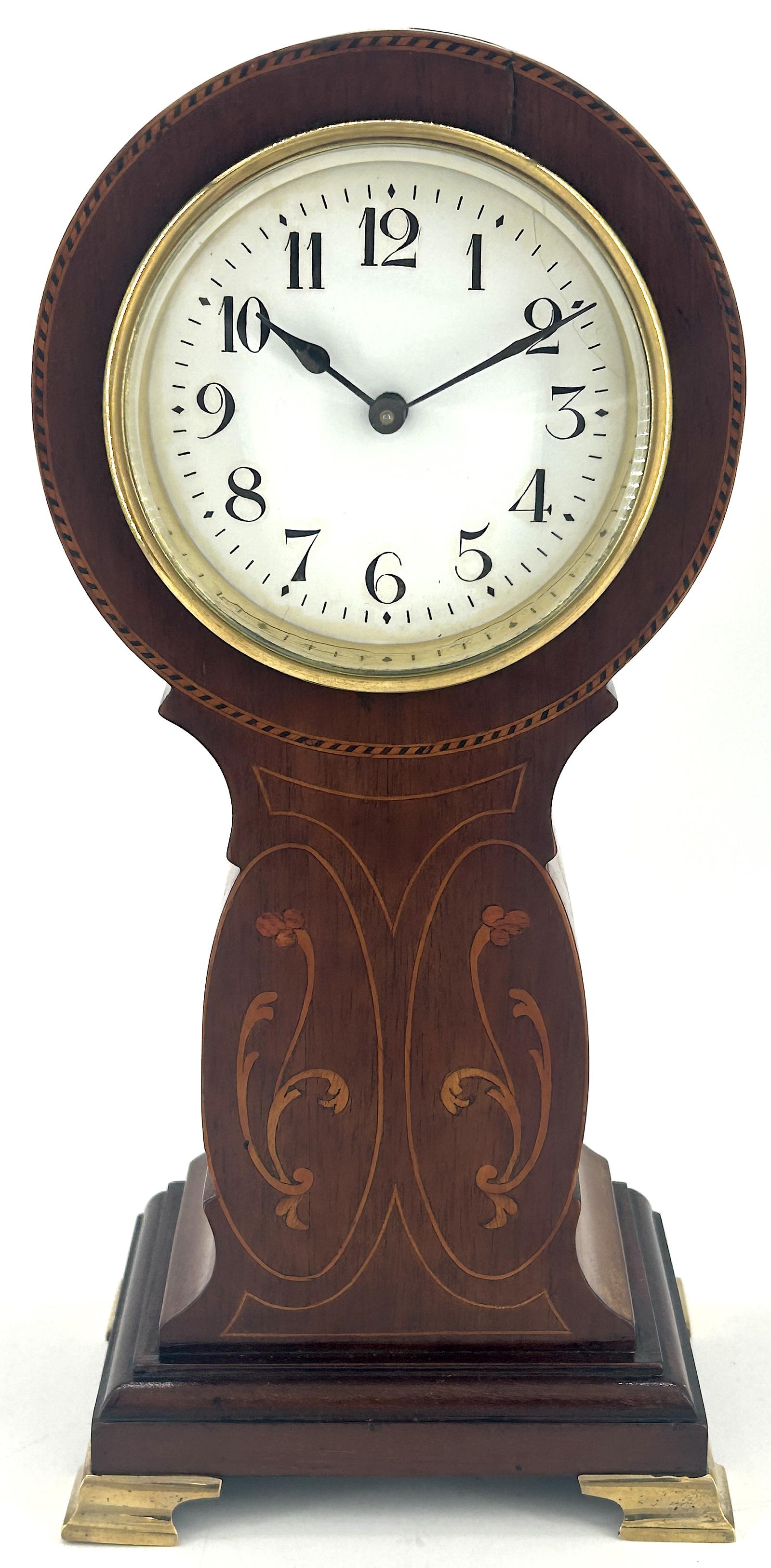 Impressive Antique Edwardian Inlaid Art Nouveau Mantel Clock c.1905 (1 of 15)