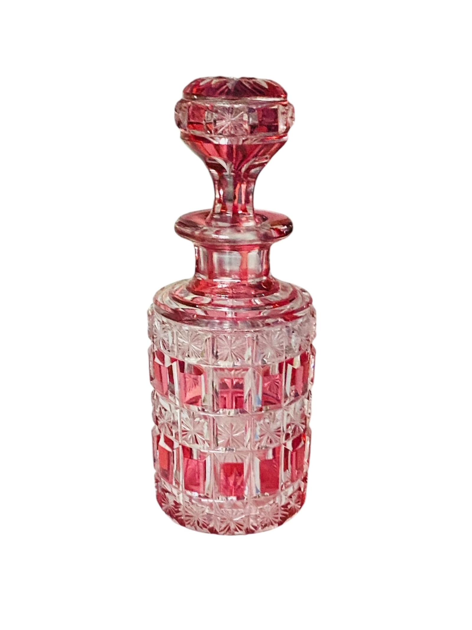 Antique French Baccarat Cranberry Overlay Crystal Perfume Scent Bottle c.1885 (1 of 9) Antique French Baccarat Cranberry Overlay Crystal Perfume Scent Bottle c.1885 (1 of 9)