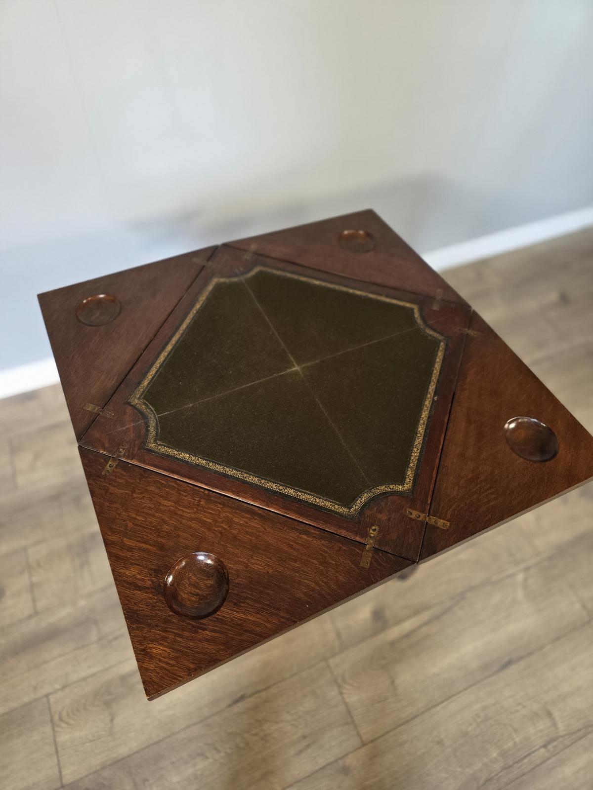Victorian Oak Envelope Games Table (1 of 15)