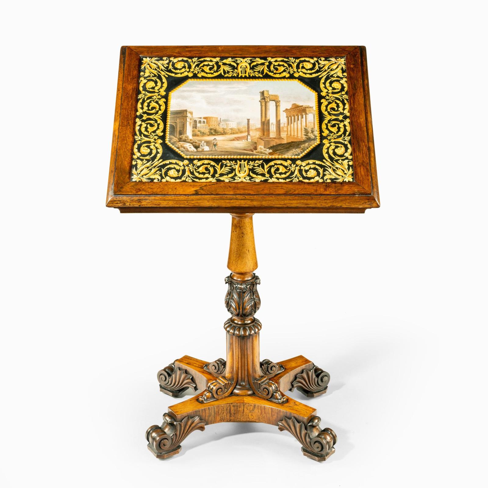 George IV Rosewood & Scagliola Occasional Table Attributed to Gillows c.1825 (1 of 8)