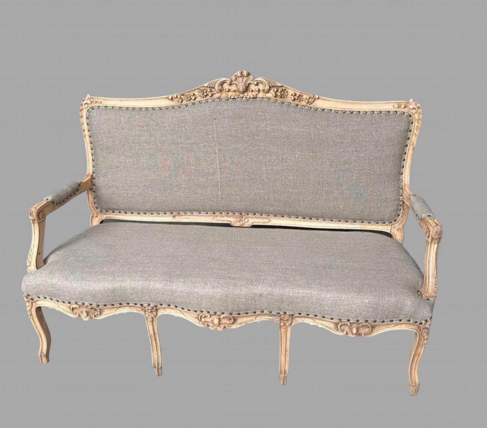 A Lovely Bleached Walnut Settee (1 of 6)