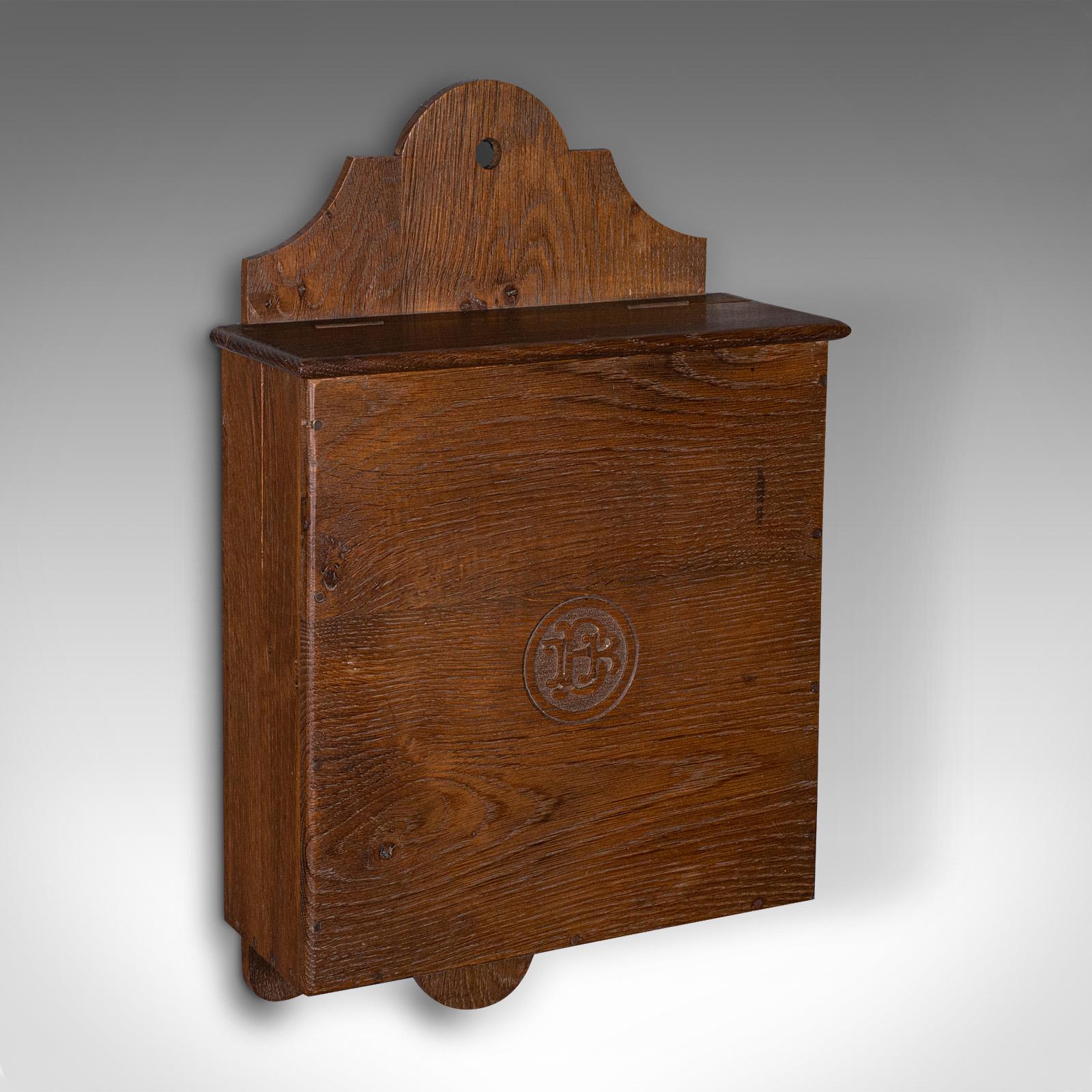 Antique Castle Purser's Requisitions Box, English Oak, Wall Organiser - Victorian c.1870 (1 of 9)
