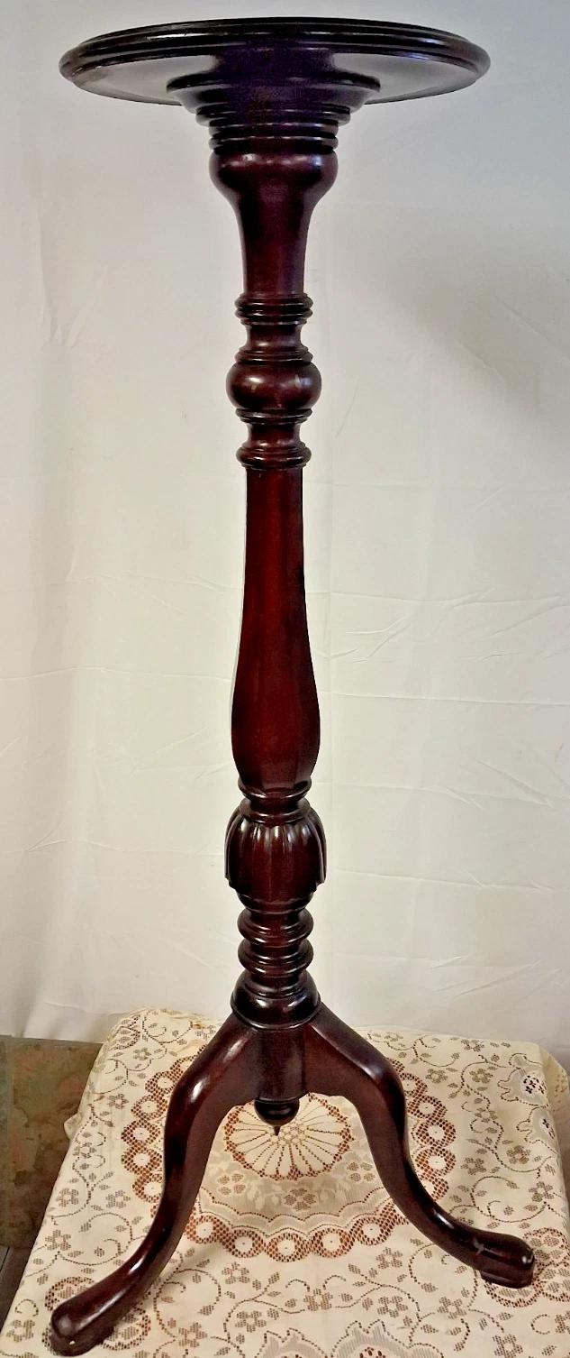 Antique Mahogany Plant Lamp Stand With 1887 Markings A Rare Find (1 of 10)
