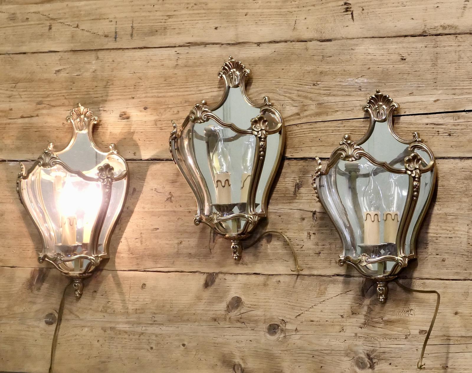 Set of 3 Louis XV Maison Arlus Style French Wall Lights (1 of 8)