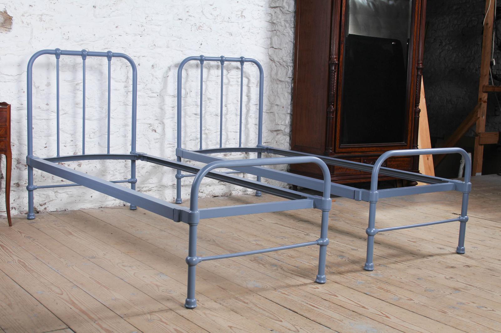 Classic and Enduring Pair of Dormitory/utilitarian Single Beds (Can Be Joined) (1 of 6) Classic and Enduring Pair of Dormitory/utilitarian Single Beds (Can Be Joined) (1 of 6)