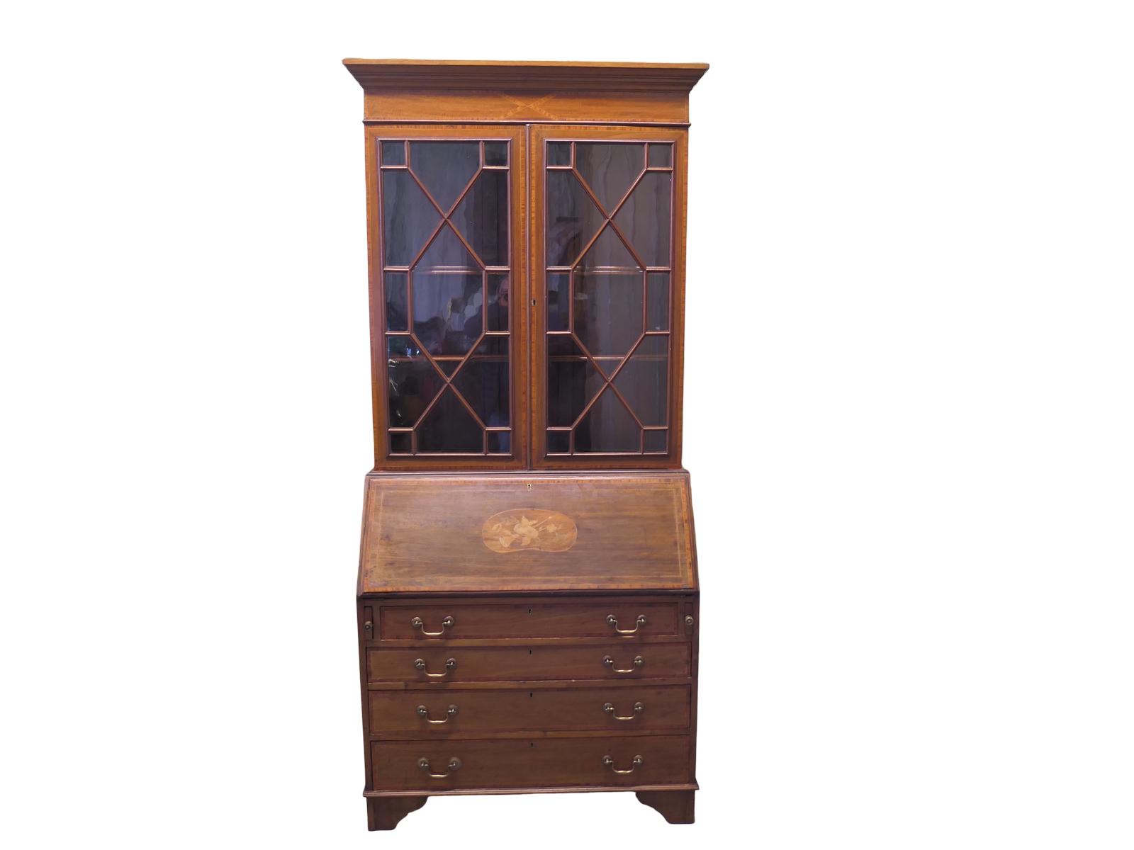 Good Quality Edwardian Bureau Bookcase (1 of 7) Good Quality Edwardian Bureau Bookcase (1 of 7)