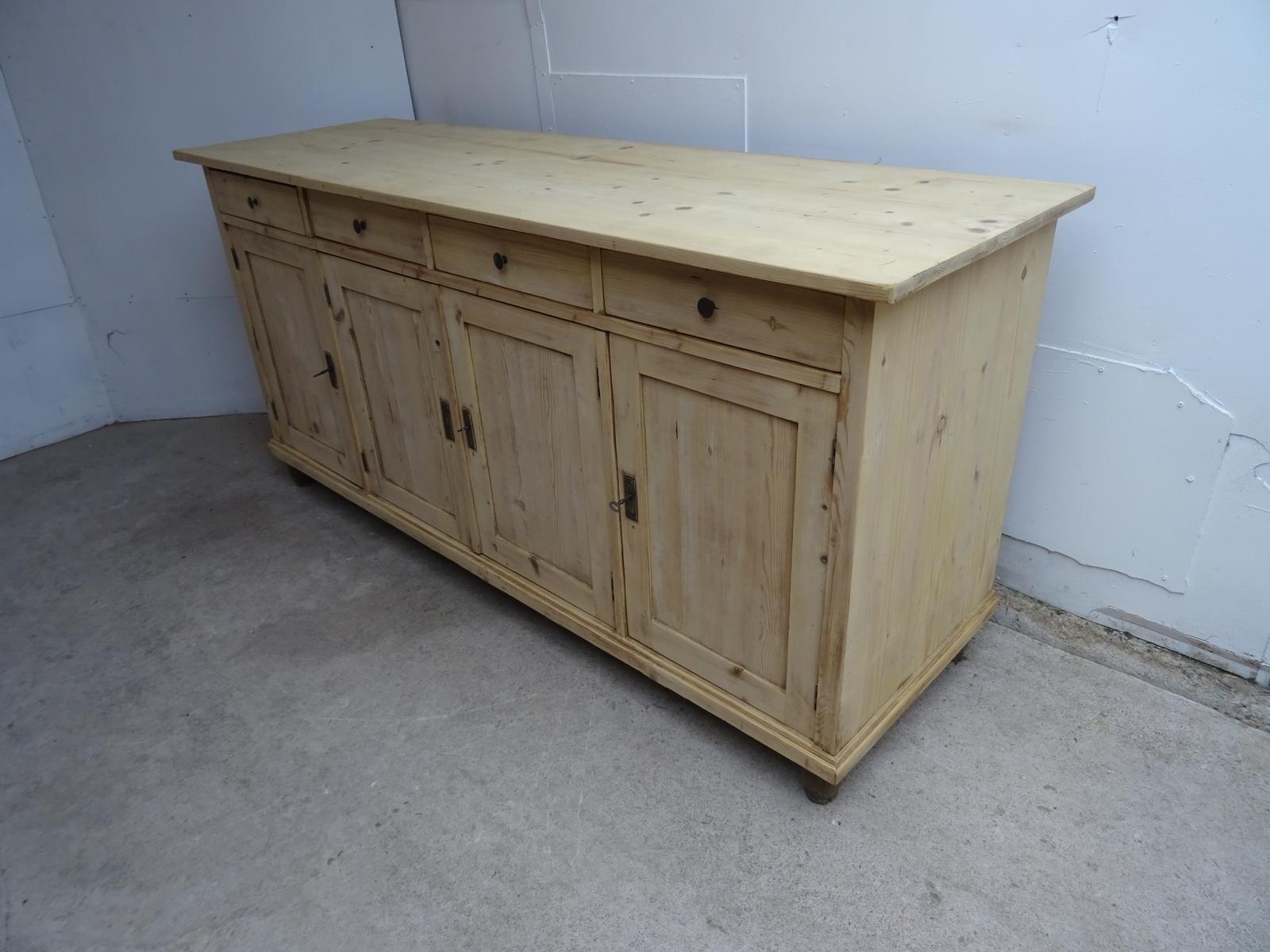 Victorian 4 Door Antique Pine Dresser Base Sideboard to wax / paint (1 of 10) Victorian 4 Door Antique Pine Dresser Base Sideboard to wax / paint (1 of 10)