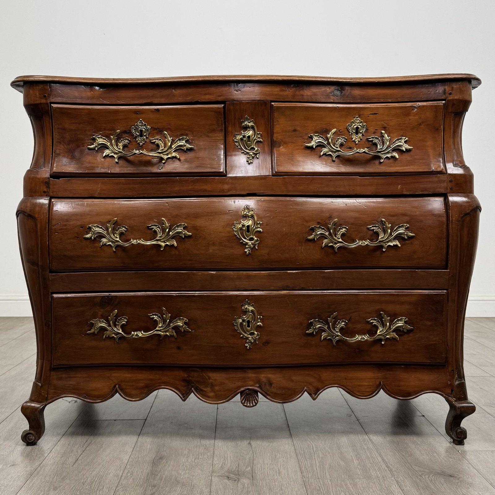 Antique French Louis XV Cherry Bombe Chest of Drawers | 18th Century | AF-6598 (1 of 11) Antique French Louis XV Cherry Bombe Chest of Drawers | 18th Century | AF-6598 (1 of 11)