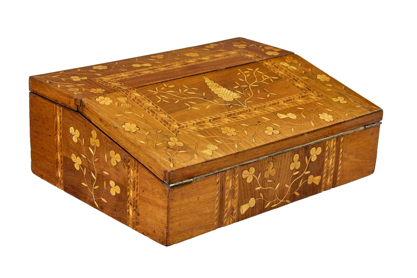 19th Century Inlaid Irish Killarney Writing Slope (1 of 9)