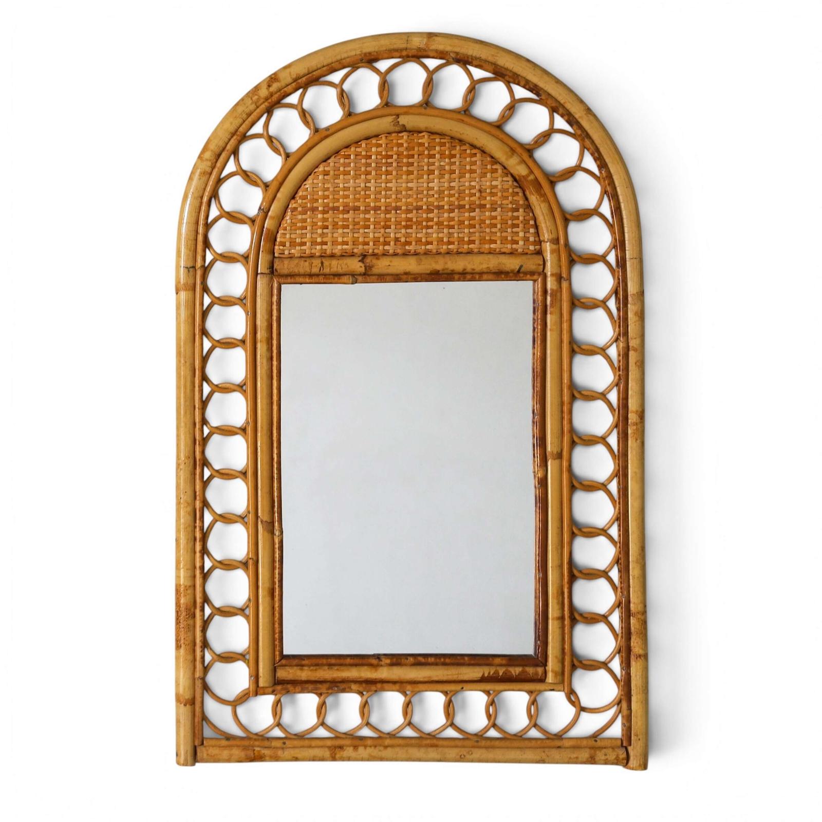 Mid‑Century Bamboo Wall Mirror (1 of 5) Mid‑Century Bamboo Wall Mirror (1 of 5)