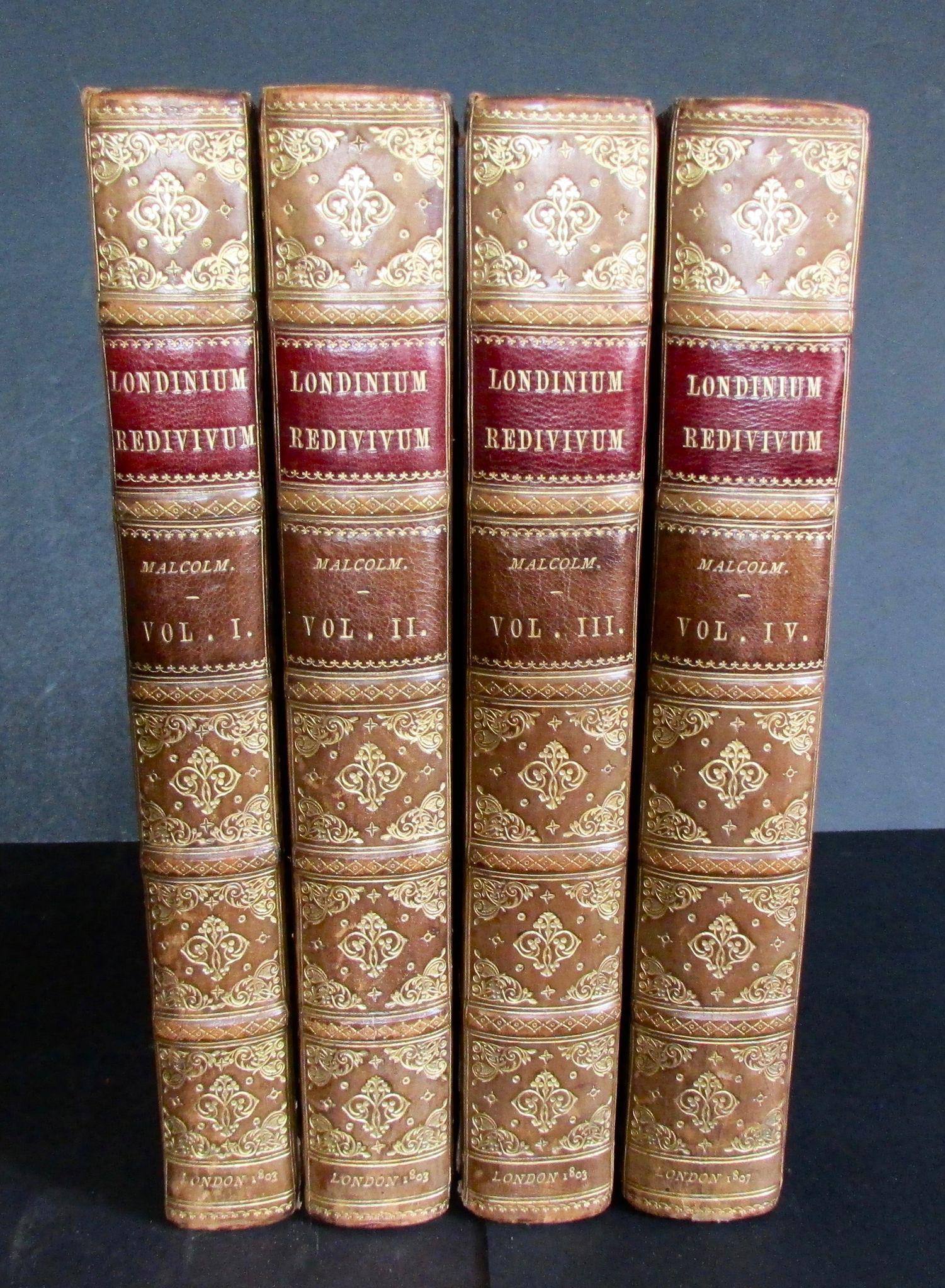 1802 Londinium Redivivum by James Peller Malcom, Complete in 4 Volumes, 1st Edition Set (1 of 5) 1802 Londinium Redivivum by James Peller Malcom, Complete in 4 Volumes, 1st Edition Set (1 of 5)