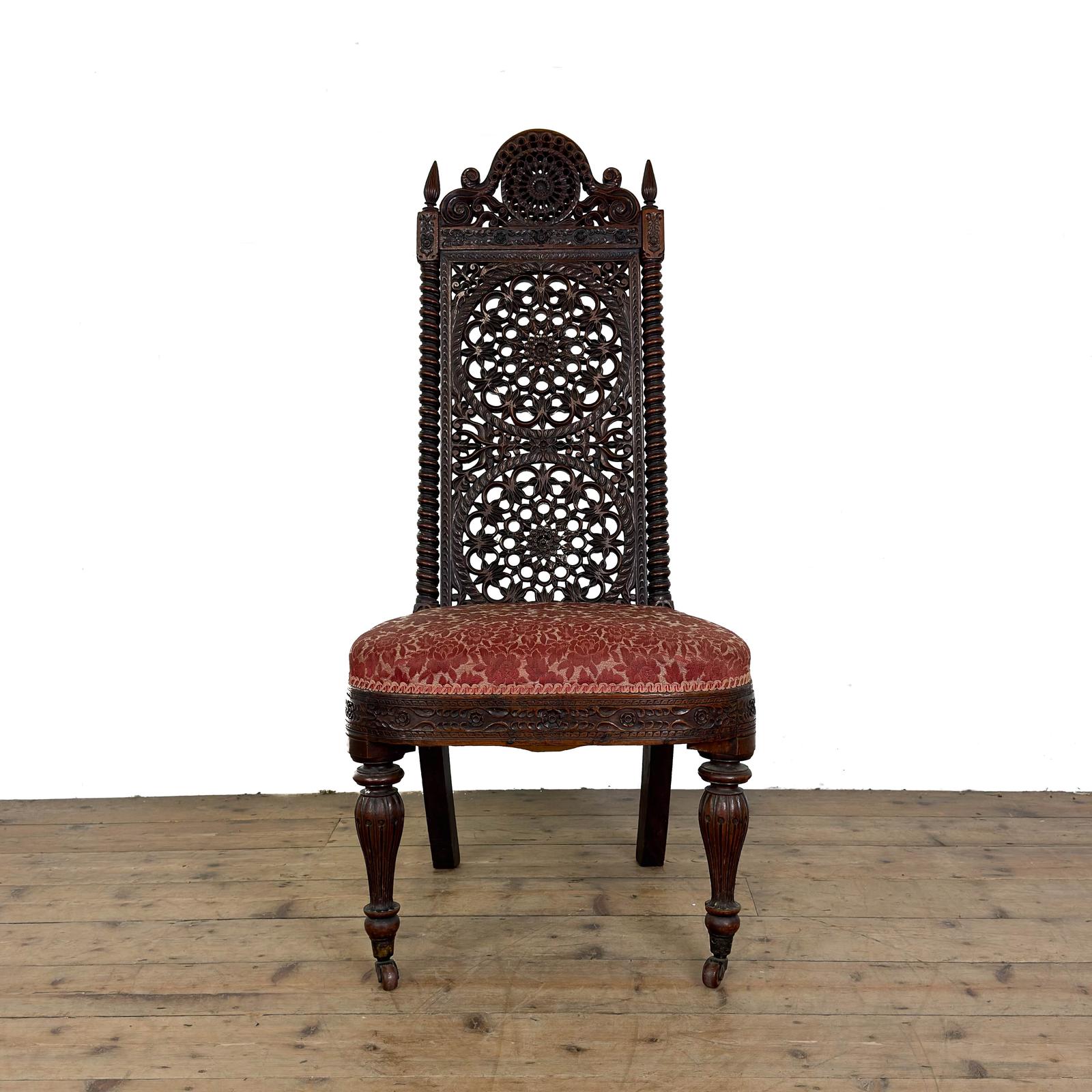 Antique 19th Century Carved Anglo Indian Chair (1 of 7) Antique 19th Century Carved Anglo Indian Chair (1 of 7)